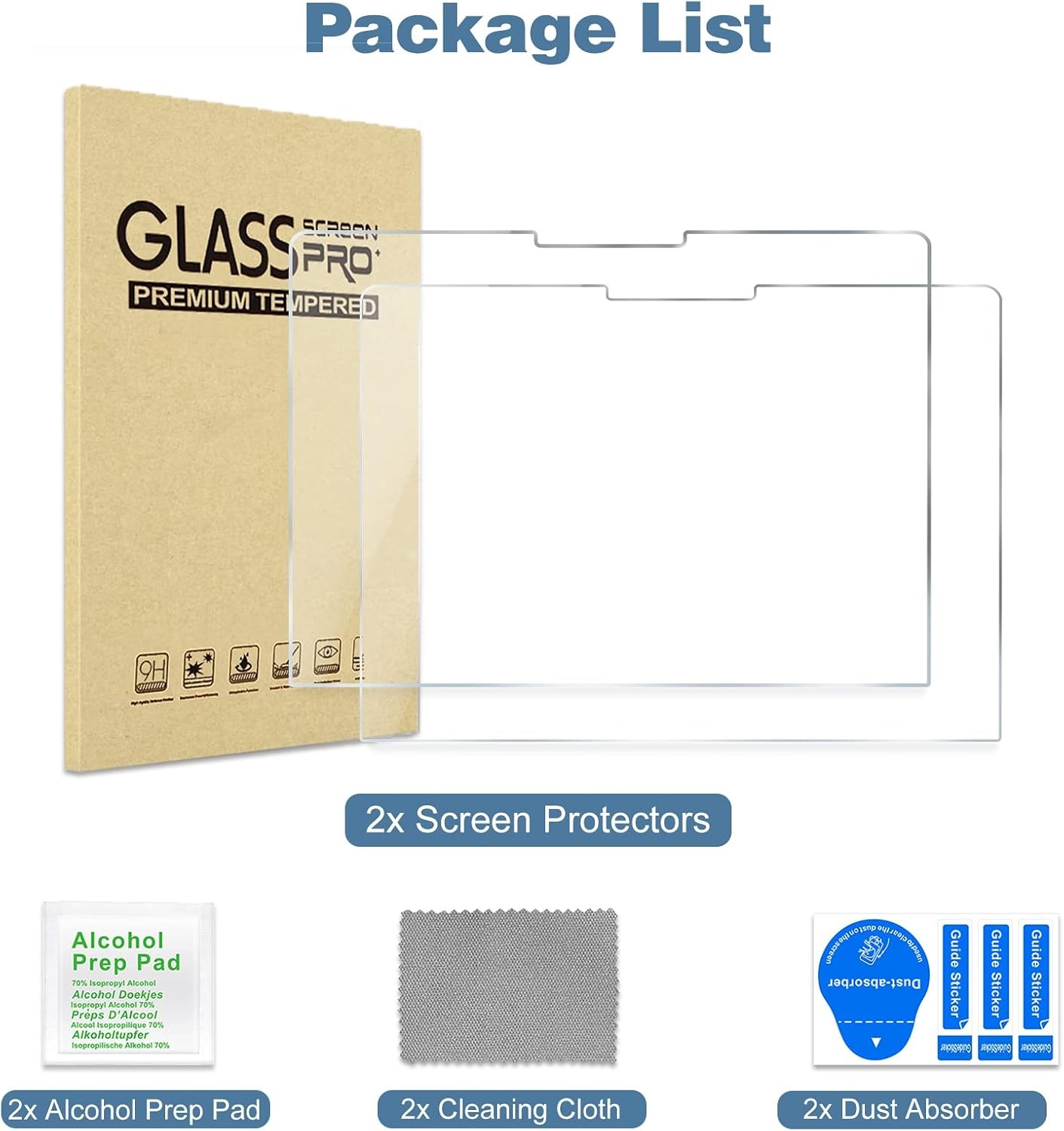 Screen Protector for Microsoft Surface Laptop Go 12.4 Inch, Tempered Glass, Anti