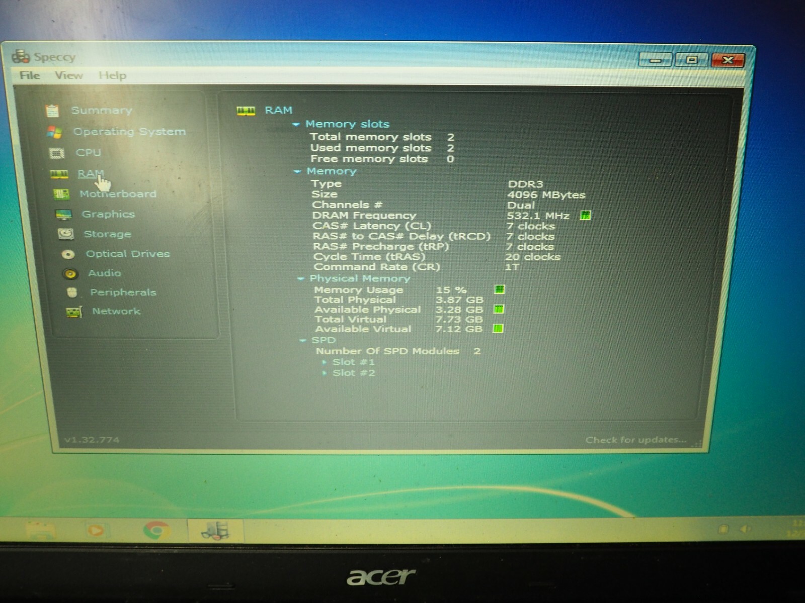 Acer Travelmate 5740 15.6″ Intel Pentium P6000@1.87GHz 4GB RAM 500GB HDD read