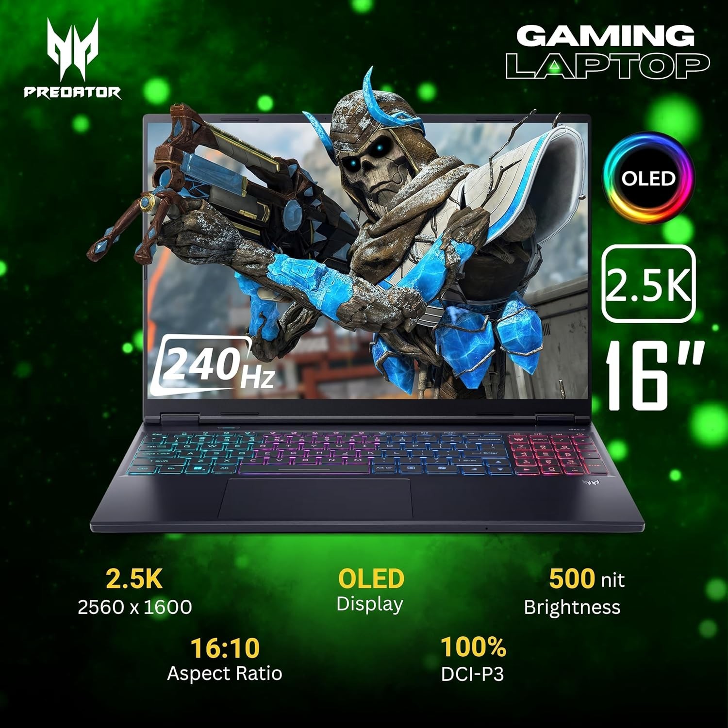 Acer Predator 16″ 2K OLED Gaming Laptop Intel Core Ultra 9 275HX RTX 5060 2TB