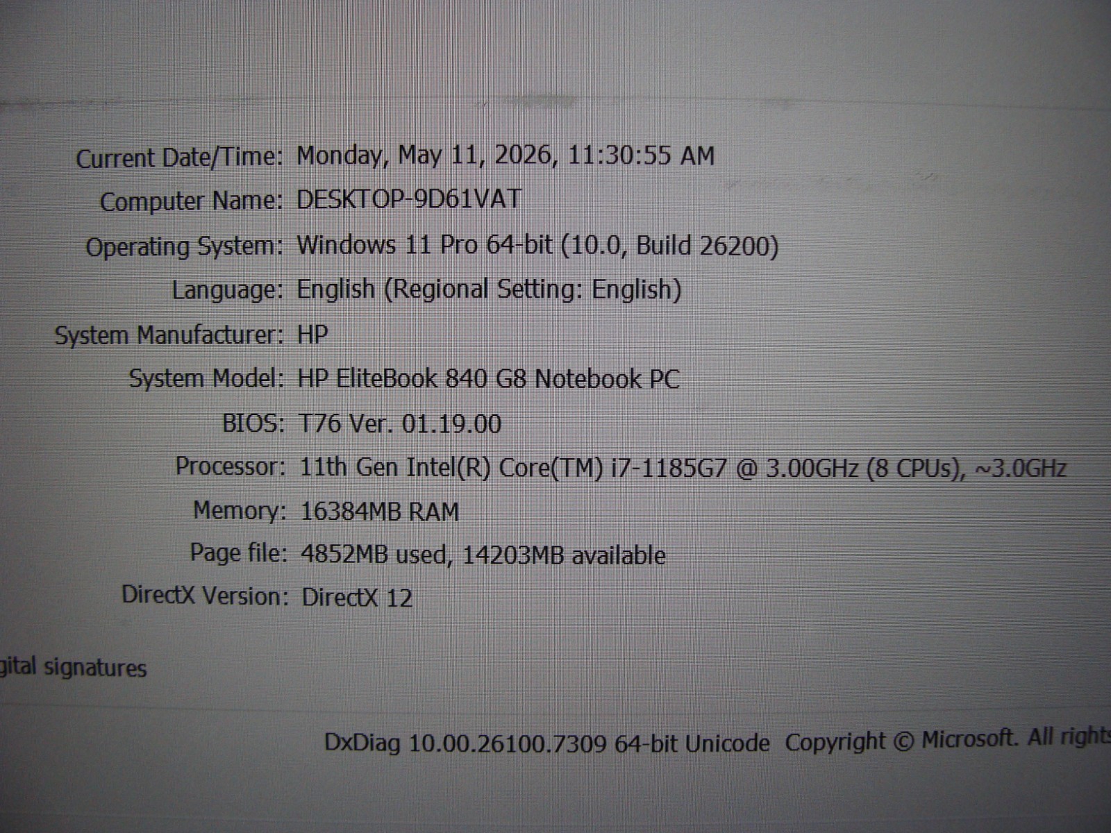 HP EliteBook 840 G8 14″ FHD i7-1185G7 3GHz 16GB RAM 256GB SSD Windows 11 Pro