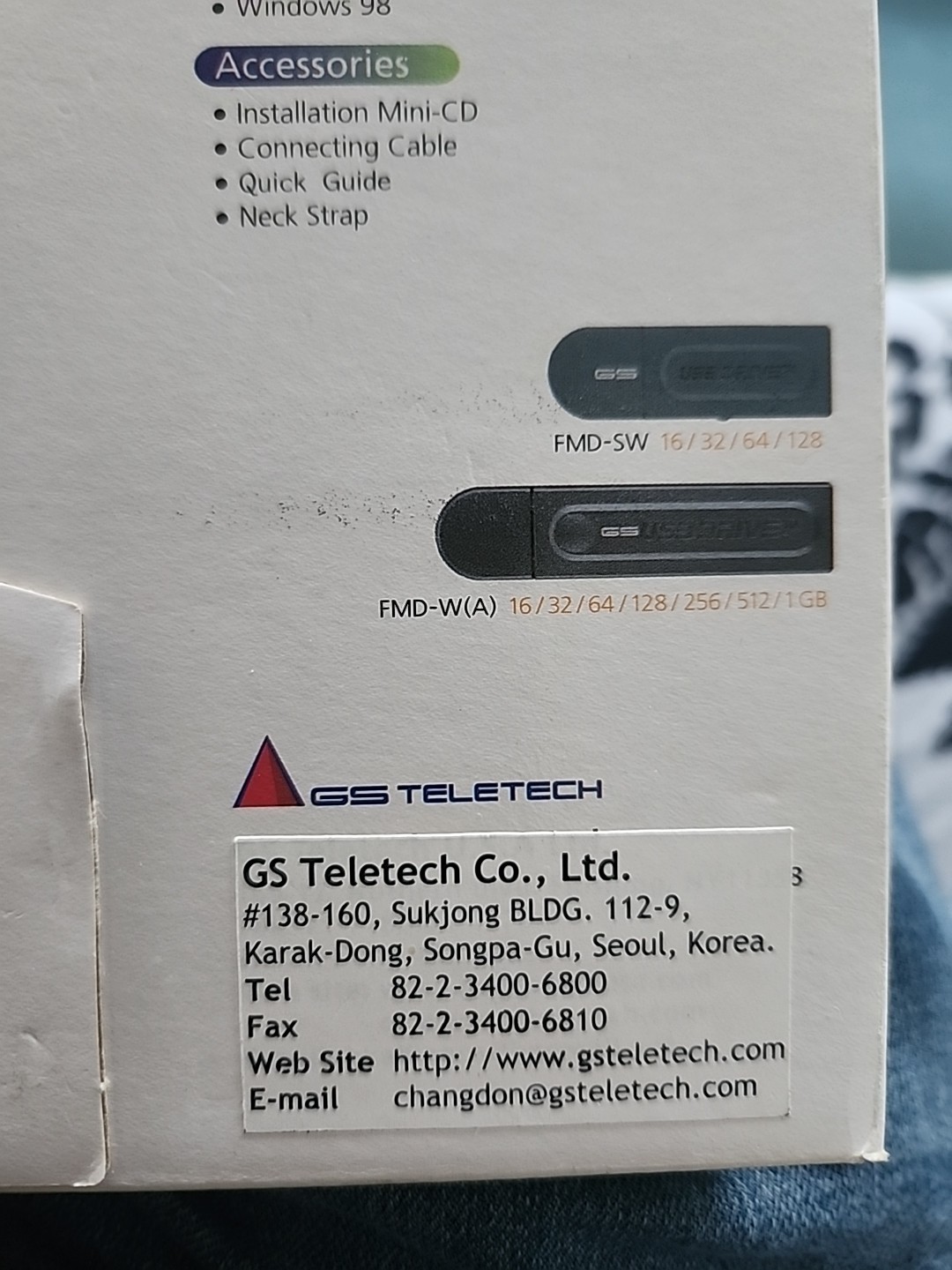 GS TELETECH 1GB HARD-DRIVE Worlds Smallest Drive Never Used In Box