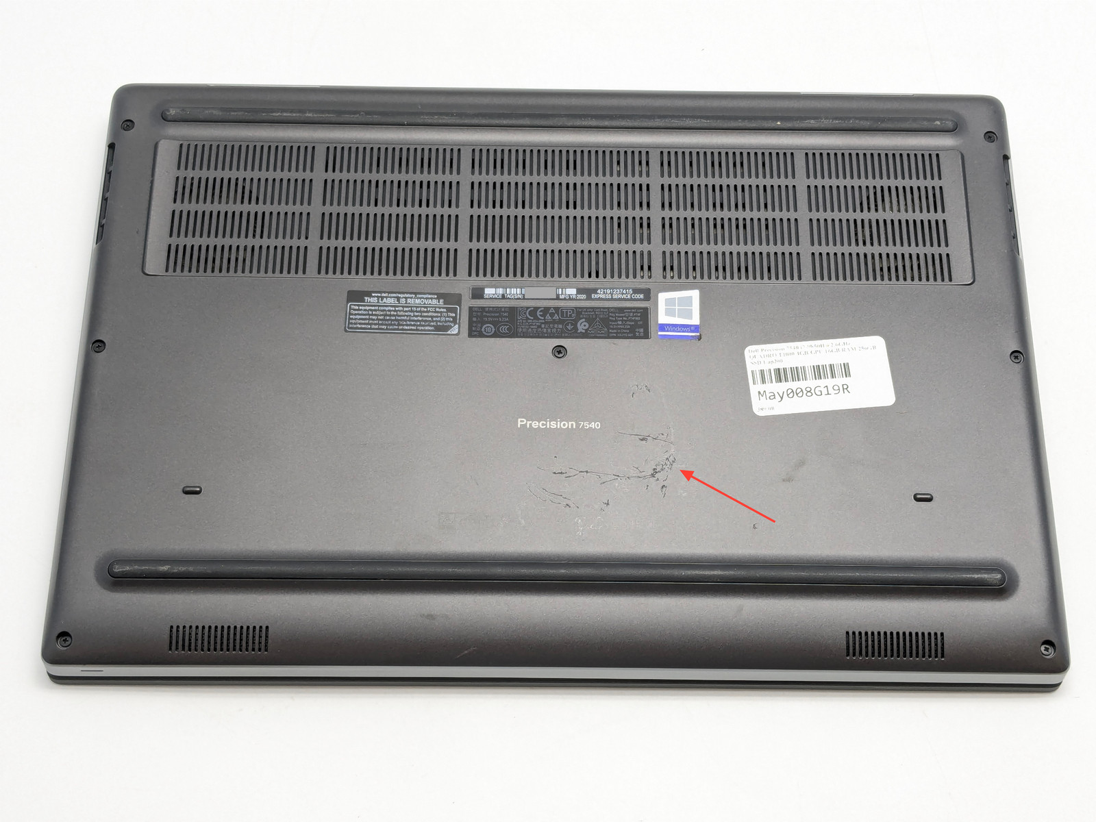 Dell Precision 7540 15.6″ i7-9850H 16GB DDR4 256GB SSD Quadro T1000 Windows 11H