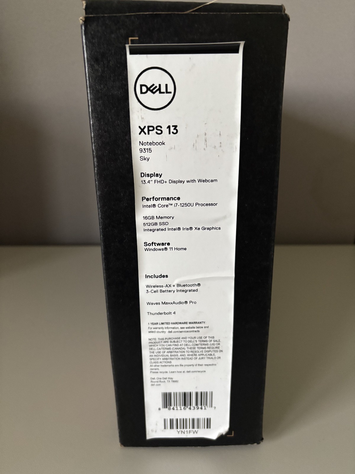 Dell XPS 13 9315 13.4 FHD-i5 1230U 8GB LPDDR5 RAM 512GB PCIe NVMe SSD BacklitKB