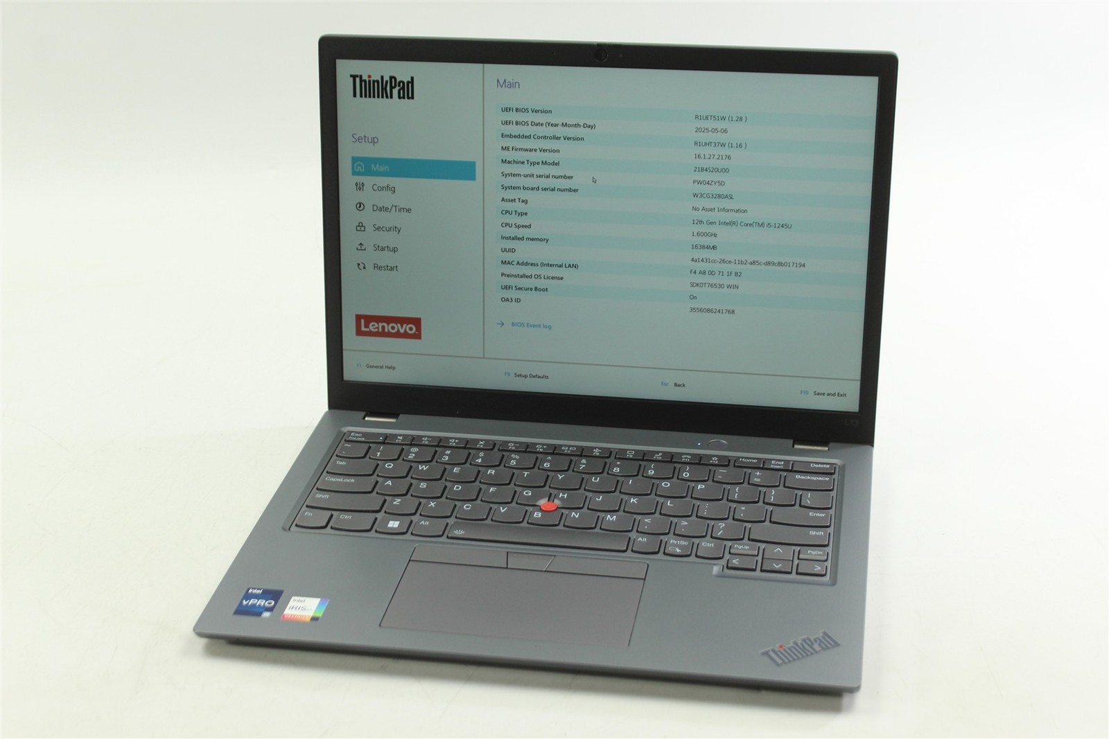 Lenovo ThinkPad L13 Gen 3 13.3″ i5-1245U 1.6GHz 256GB SSD 16GB RAM W11P