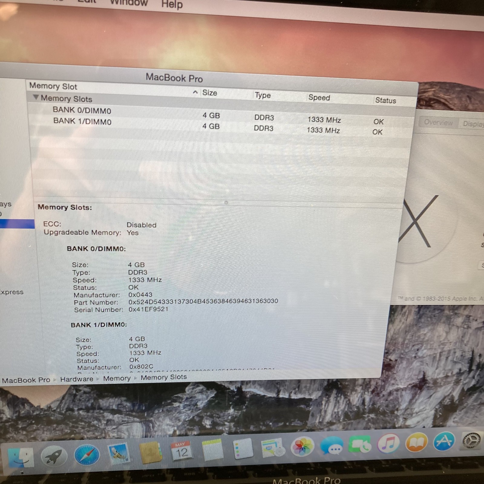 Apple MacBook Pro 13″ A1278 i5-2415M 2.3GHz 8GB RAM 750GB HDD MacOs Yosemite