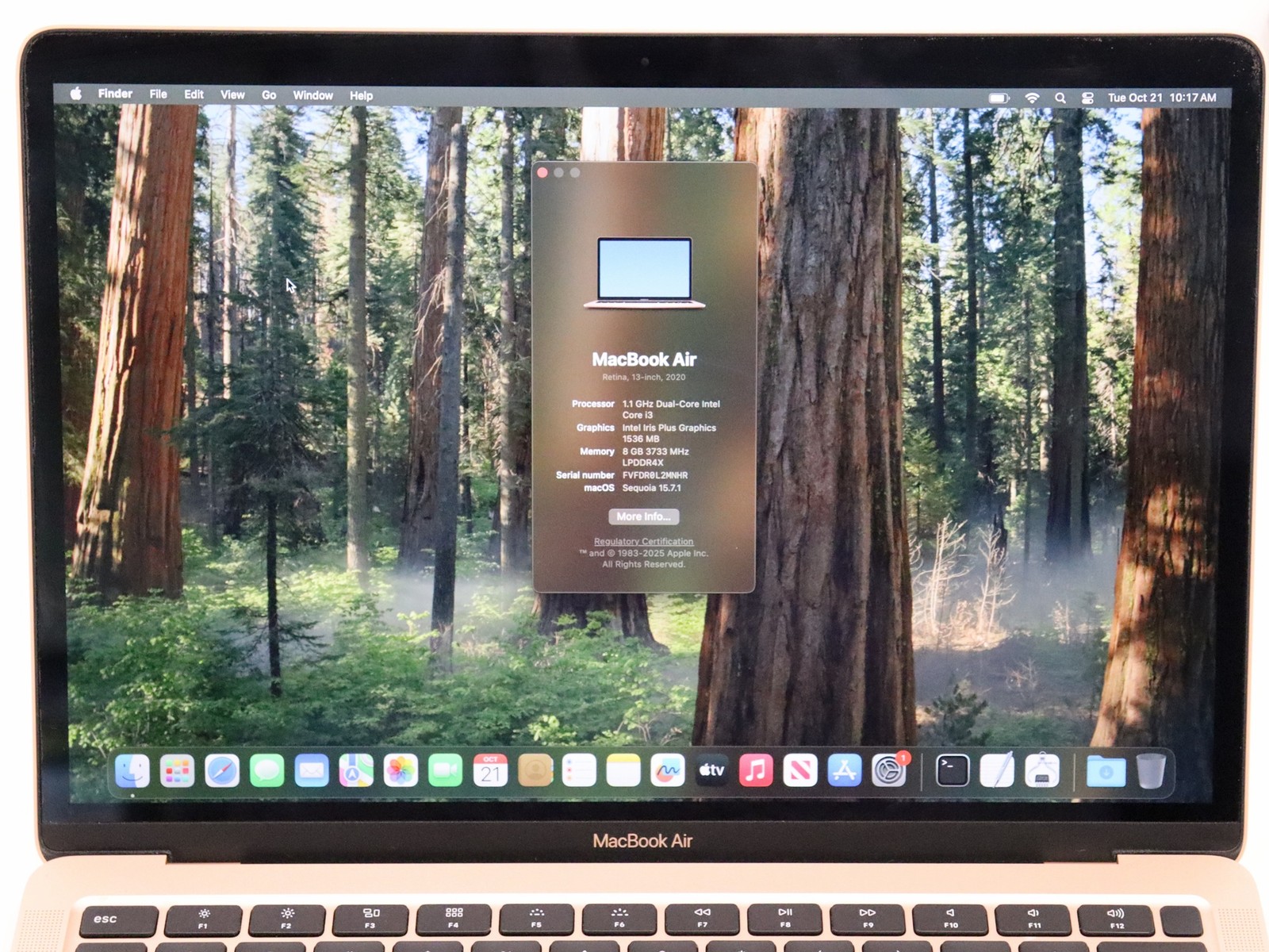 Apple MacBook Air Retina 13″ A2179 Core i3 8GB 256GB SSD – Bad Battery Read