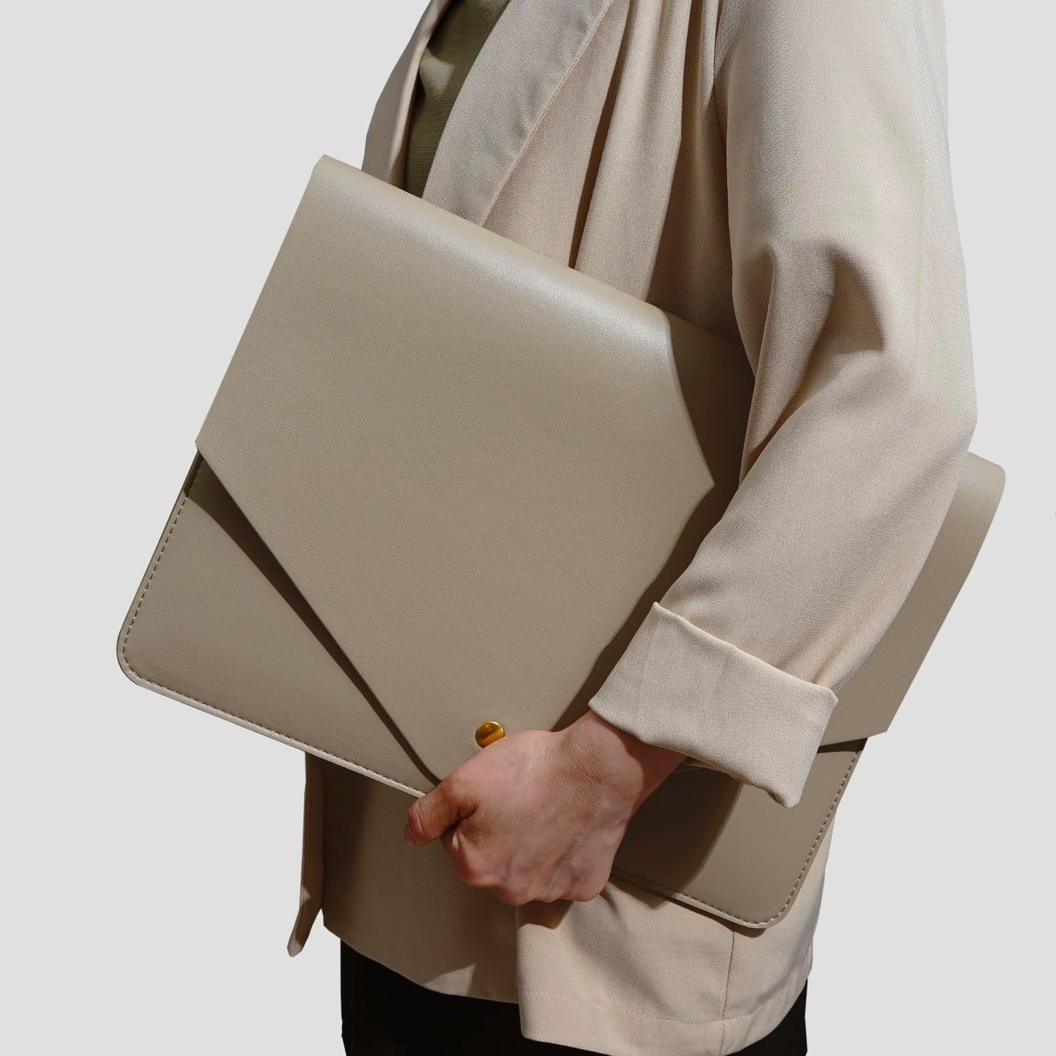 Khaki 16 Inch Laptop Sleeve for MacBook Pro 16, Includes Small Pouch & More