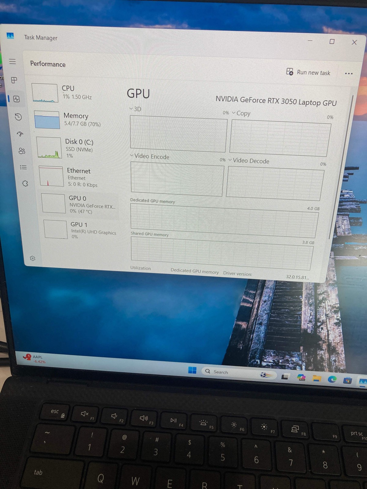 Dell XPS 9520 15.6″ i7-12700H 2.3GHz 8GB RAM 512GB SSD RTX 3050 GPU WIN 11