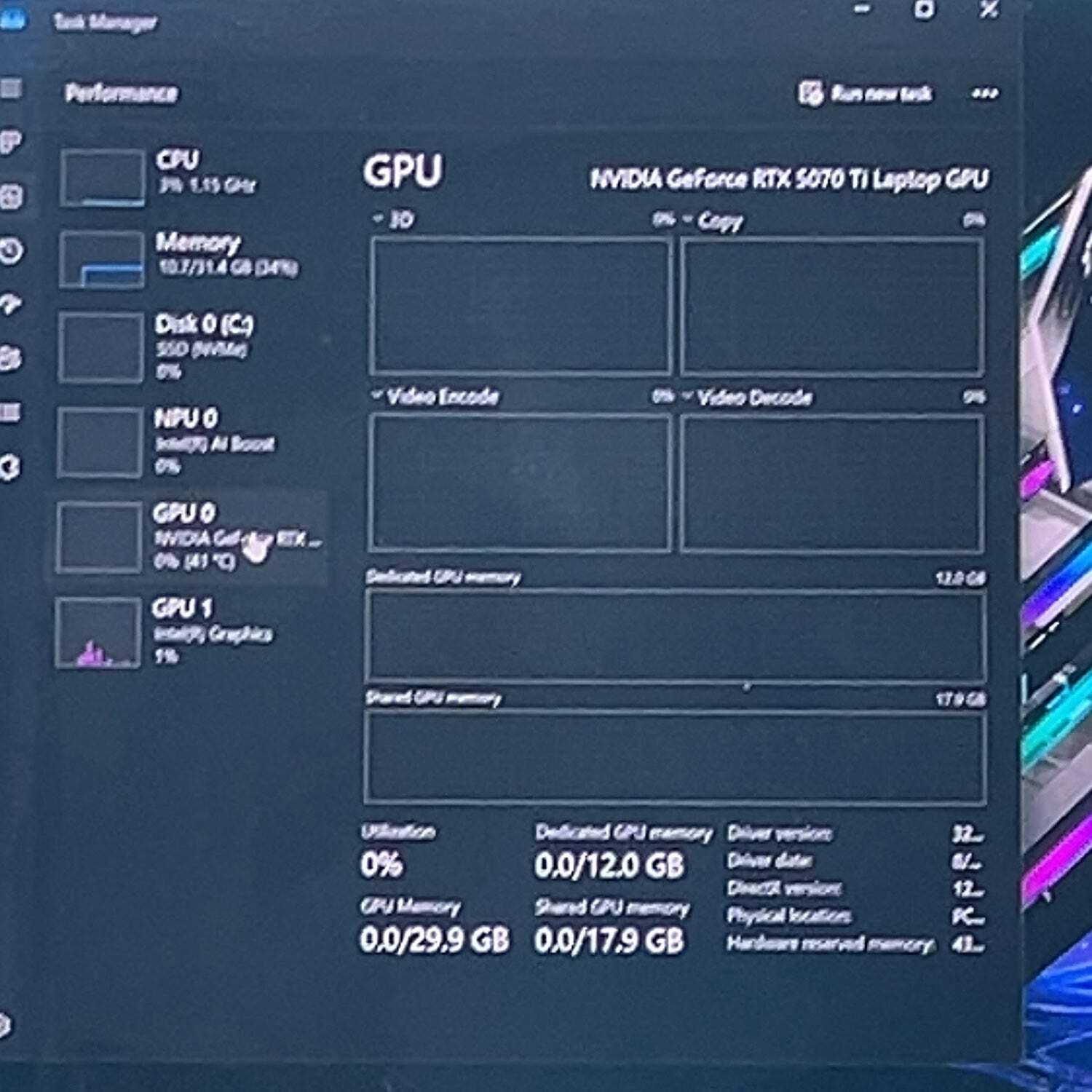 Acer Predator Helios Neo 16 Ultra 9 275HX 32GB RAM 1TB SSD GeForce RTX 5070 Ti