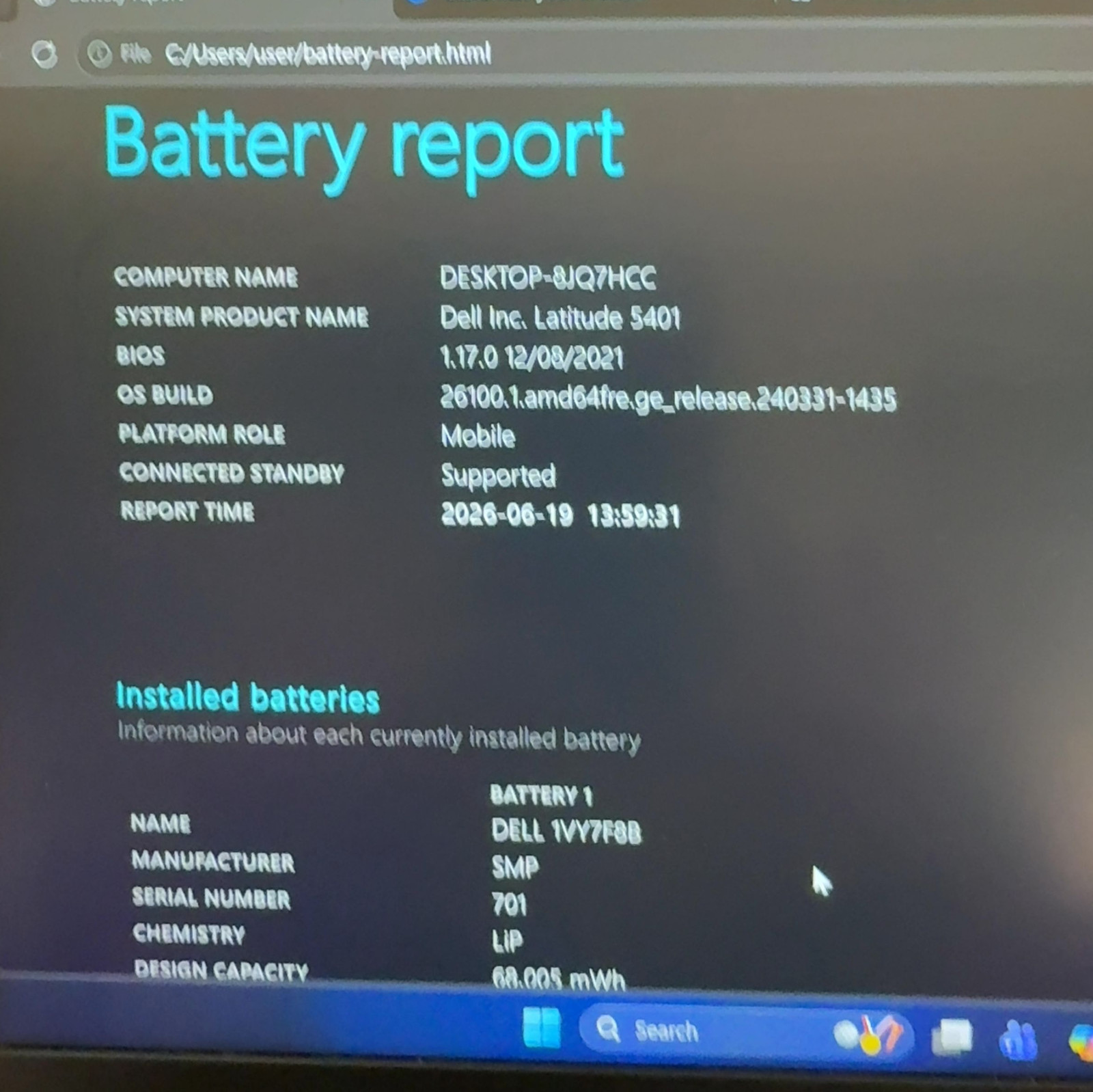 Dell Latitude 5401 Laptop i5-9850H 2.60GHz 16GB RAM 512GB SSD Windows 11 Pro