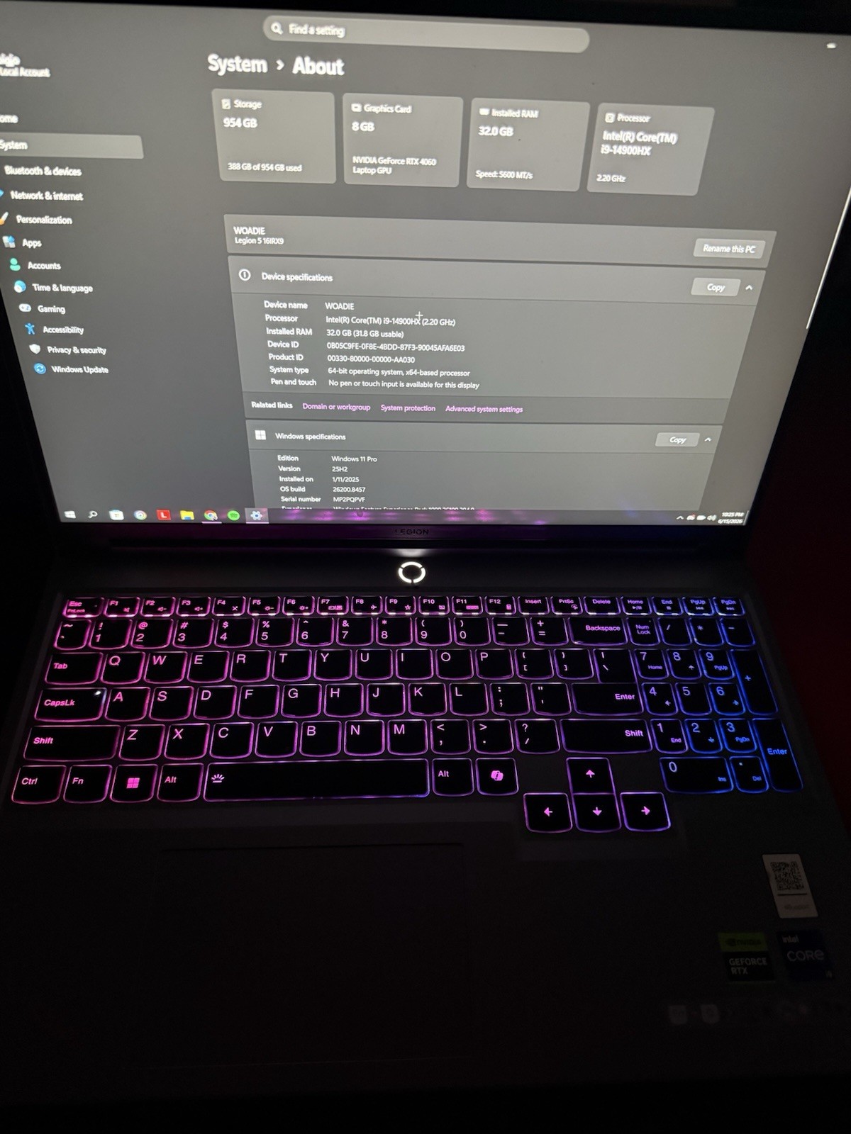 Lenovo Legion 5 16IRX9 Gaming Laptop i9-14900HX 32GB 1TB SSD RTX 4060
