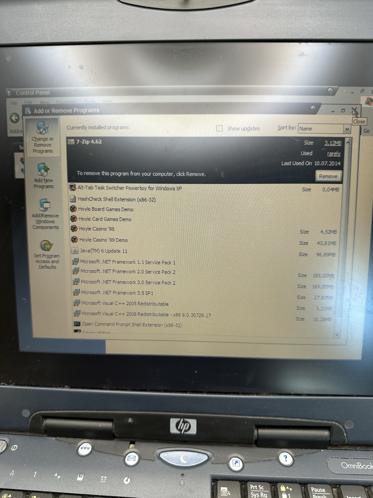 HP OmniBook XE3 Laptop Windows 10 DVD Tested w/ Charger Battery Does Not Hold