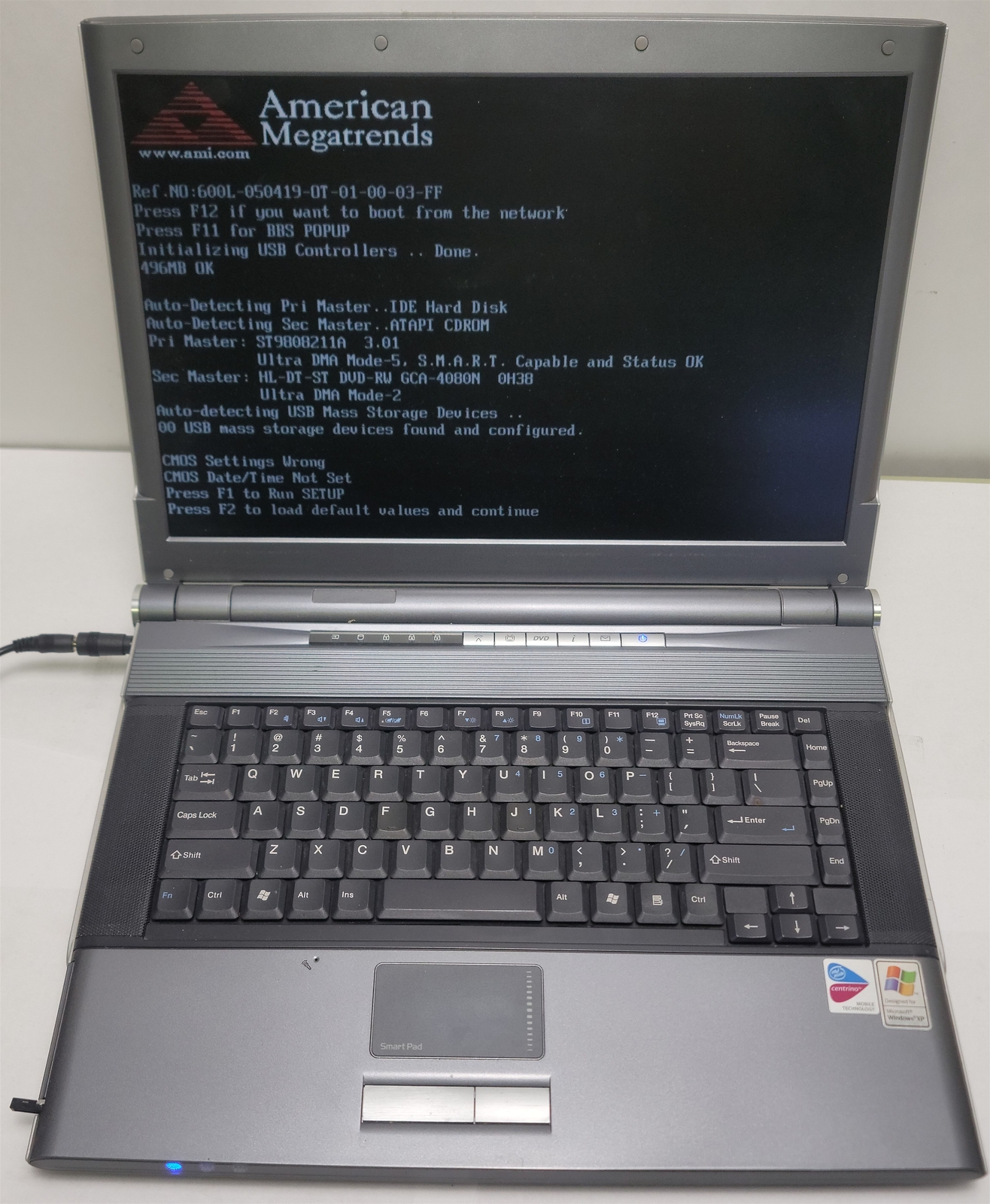 EliteGroup 600L Laptop, Intel Pentium M 1.70GHz , 500MB RAM, DVD-RW