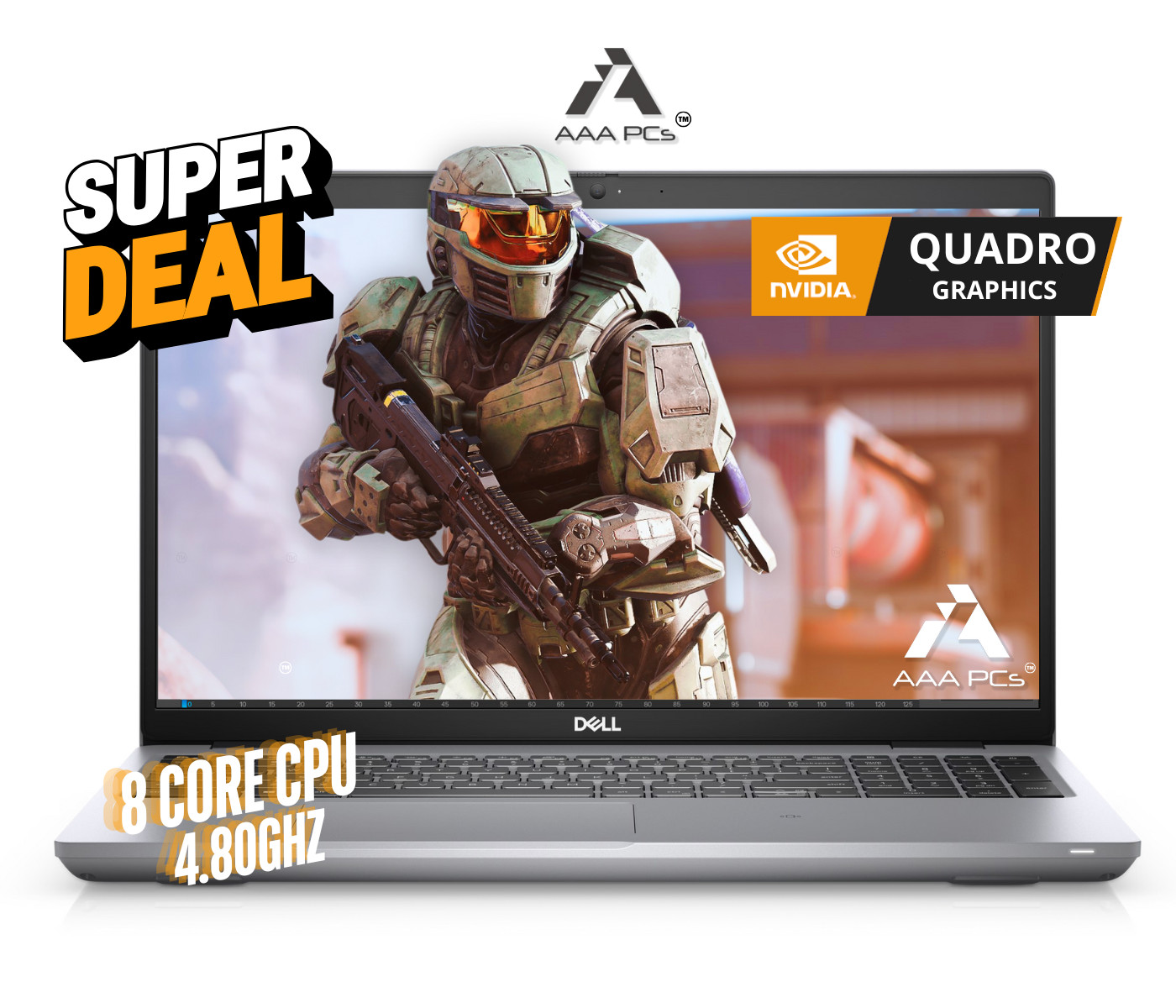 Dell Precision 15.6″ NVIDIA Gaming Laptop Intel Core i7 16GB RAM 512GB SSD W11P