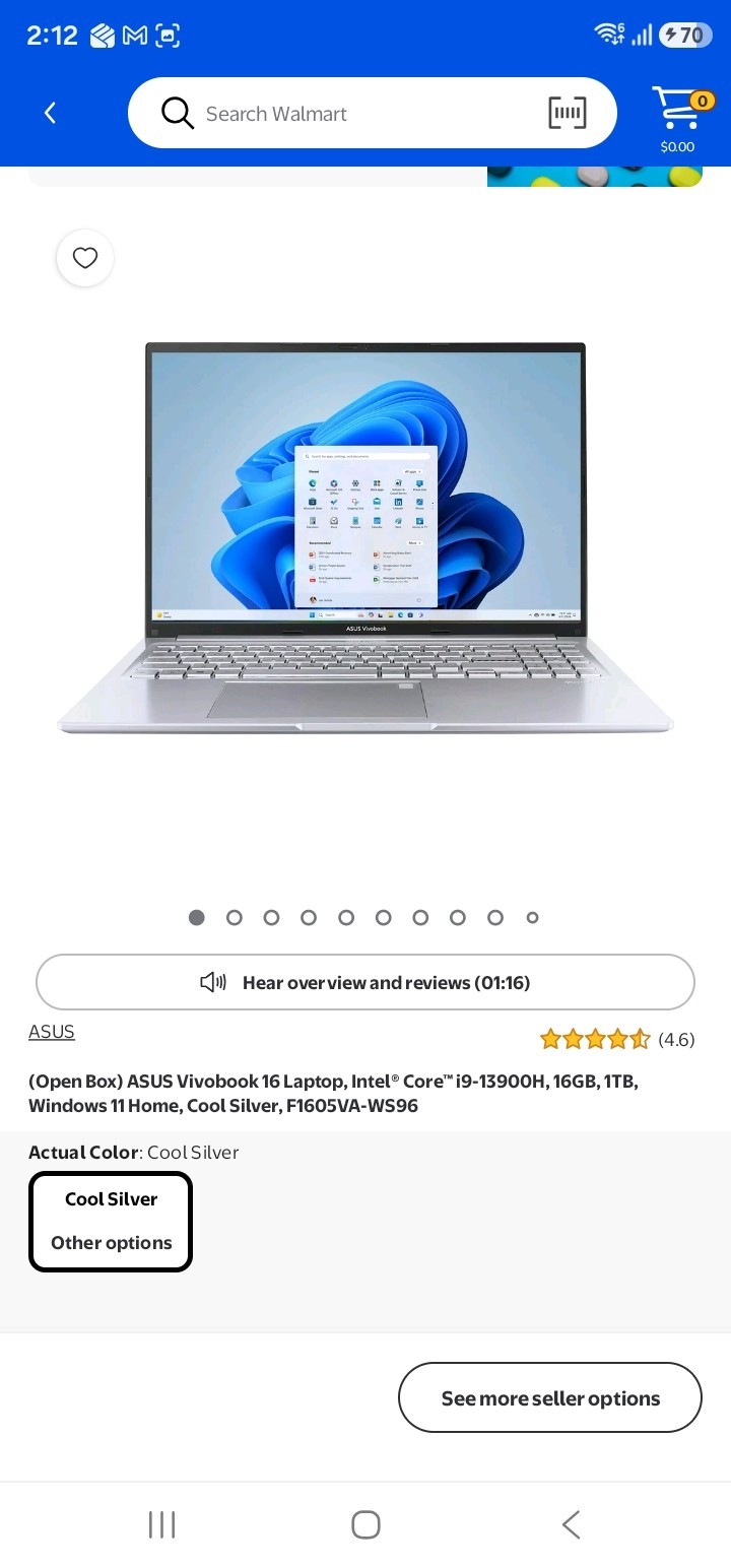 The ASUS Vivobook 16 F1605VA-WS96