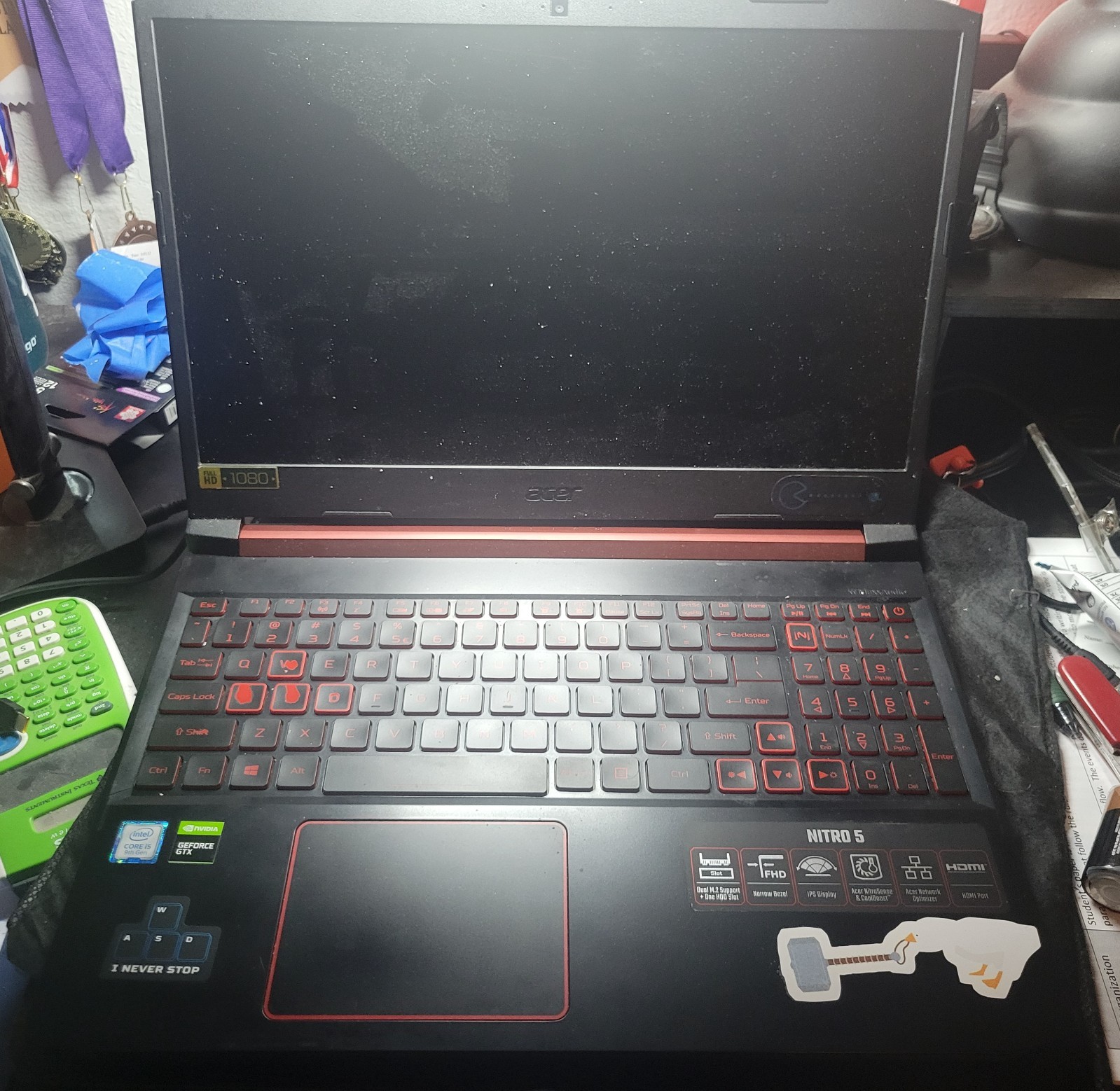 Used Acer Nitro 5 (256GB, Intel Core i5 9th Gen., 16 GB RAM, 15.6 in Screen)