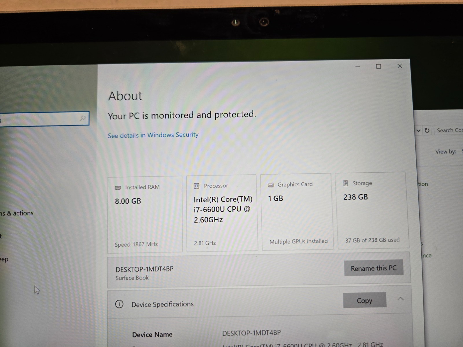 Microsoft Surface Book 13.3″ Touch Laptop Core i7-6600U 8GB 256GB Win10 Nice One