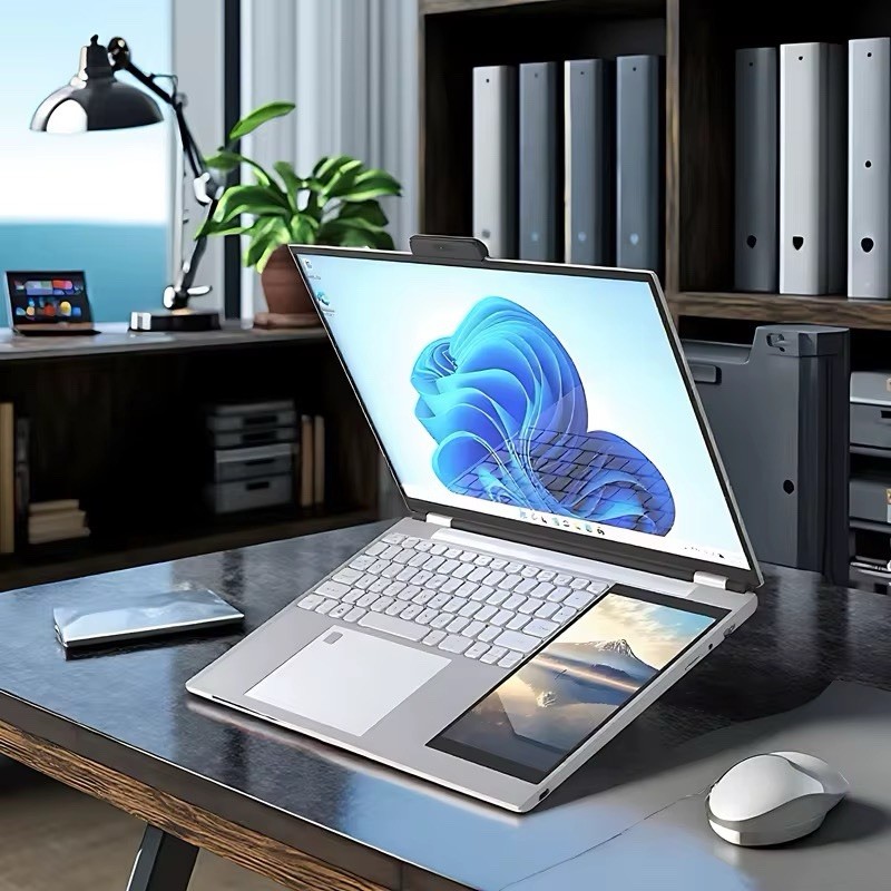 15.6 in + 7.0 in Double Screen Laptop 8GB RAM and 1TB SSD, operating Windows 11