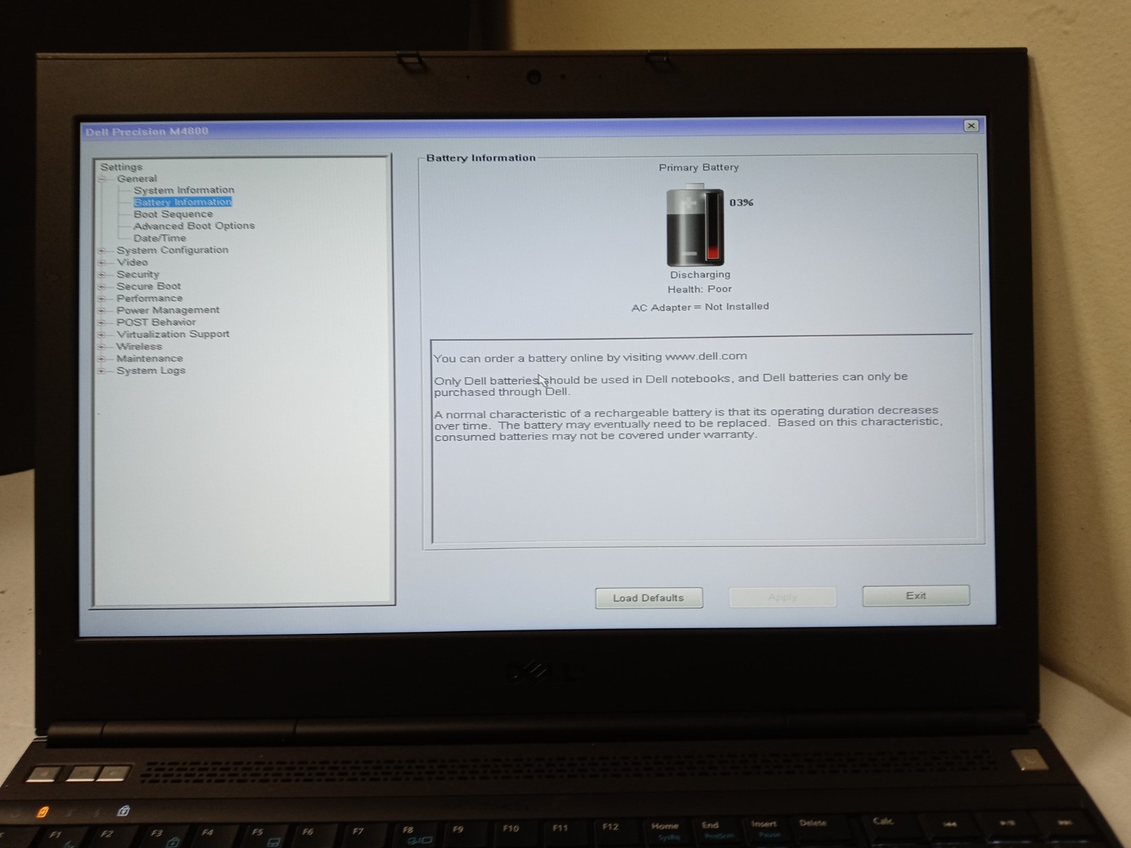 DELL PRECISION M4800 Laptop Intel Core I7-4810MQ 2.8GHz 8GB 0GB HDD NO AC-ADAPTE