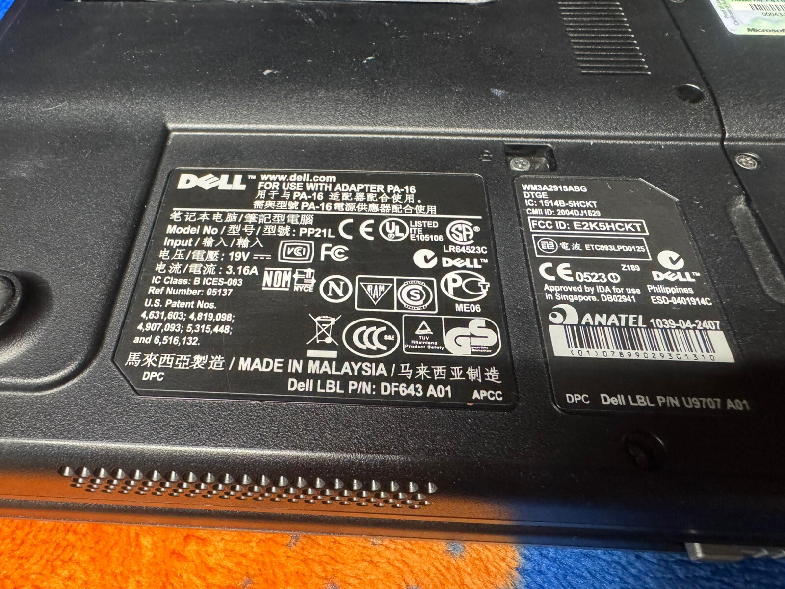 Dell Inspiron B130 Laptop, Win10Home,Centrino 1.80Ghz, 60GB, 2GB, DVD/CDRW, WiFi