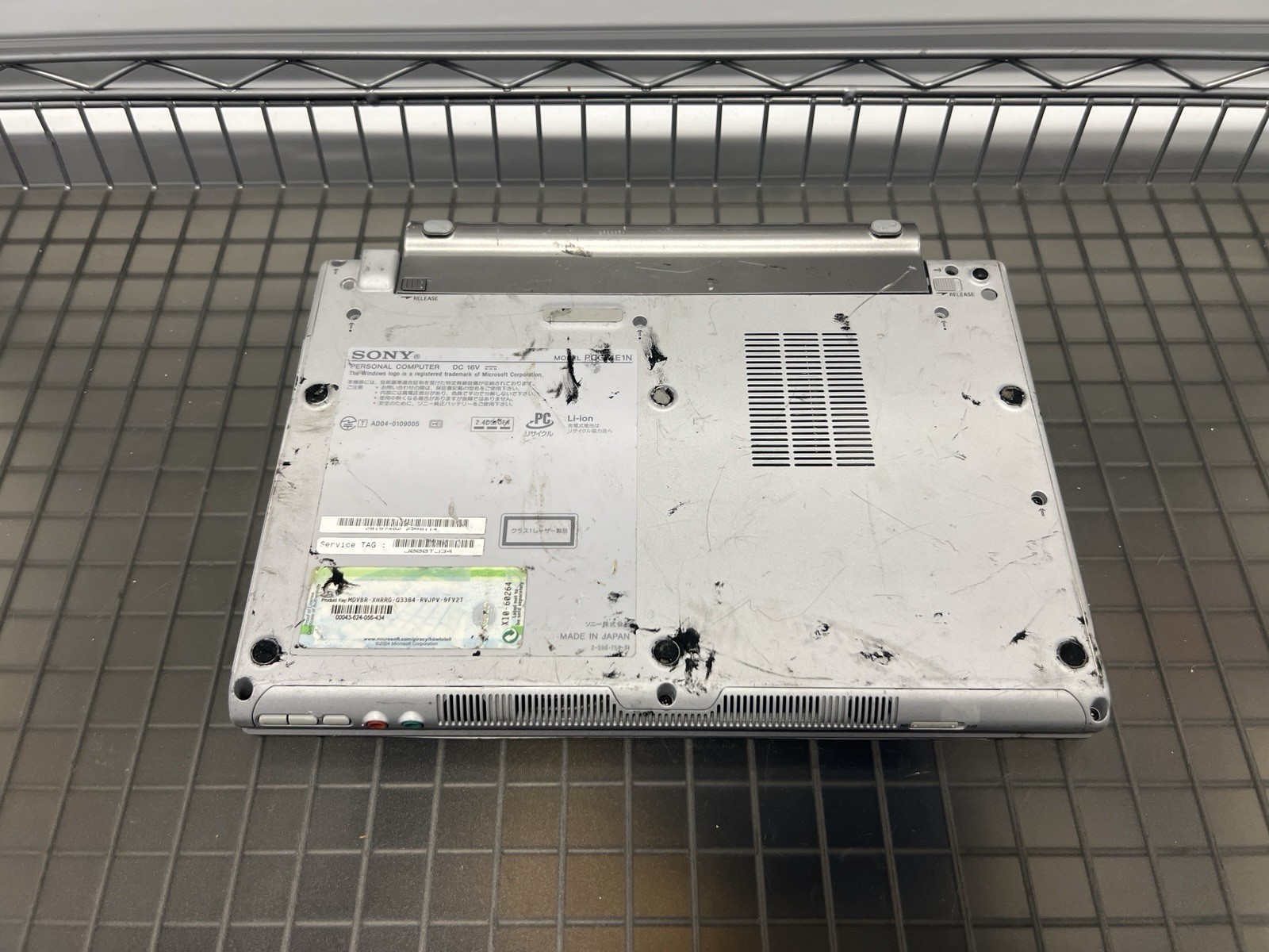 RARE SONY VAIO VGN-T92S PCG-4E1N XP Laptop AS IS