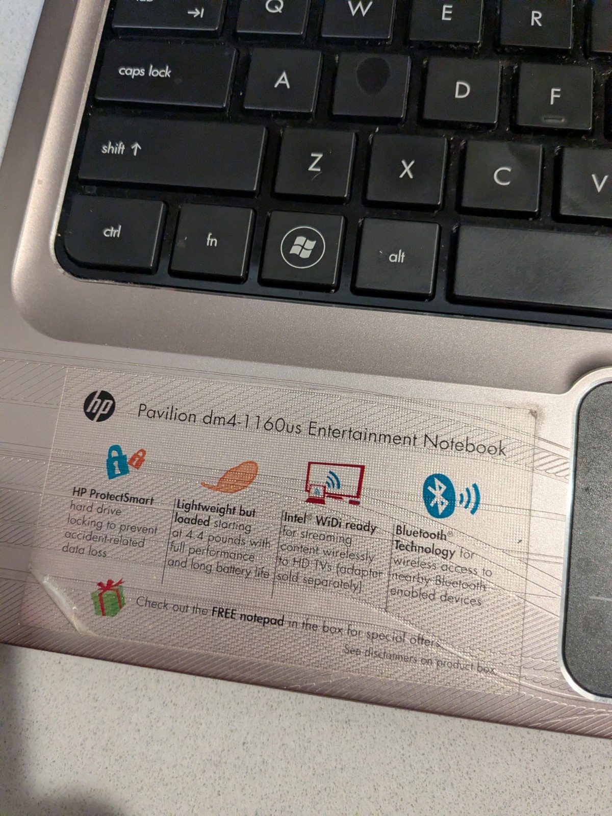 HP Pavilion dm4-1160us 14″ Core i5 2.40GHz 4GB Win 7 Webcam No HDD