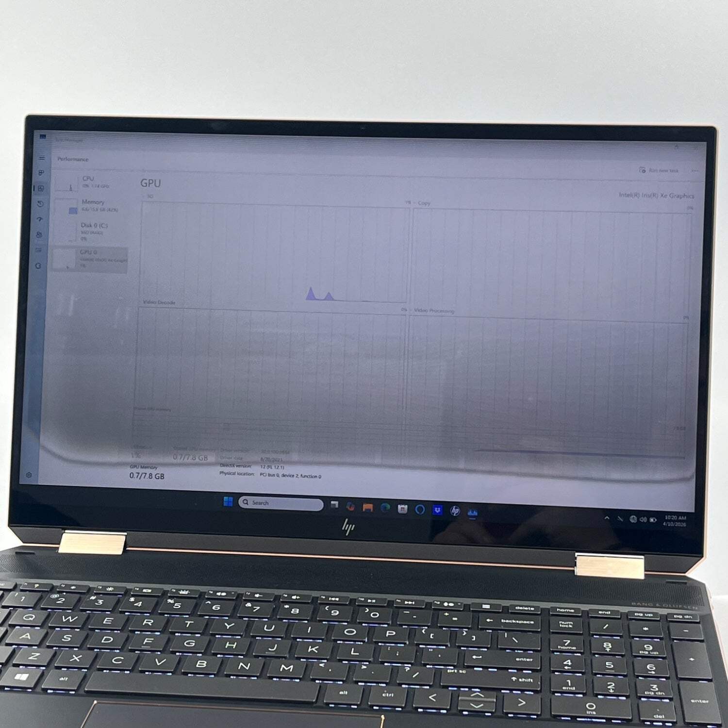 Broken HP Spectre x360 16GB RAM 512GB SSD Stuttering and Faded Screen