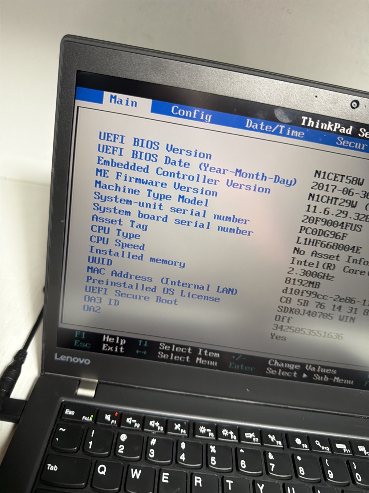 Lenovo Thinkpad T460s 14″ Laptop i5-6200u 8gb Ram No Drives Boots Bios
