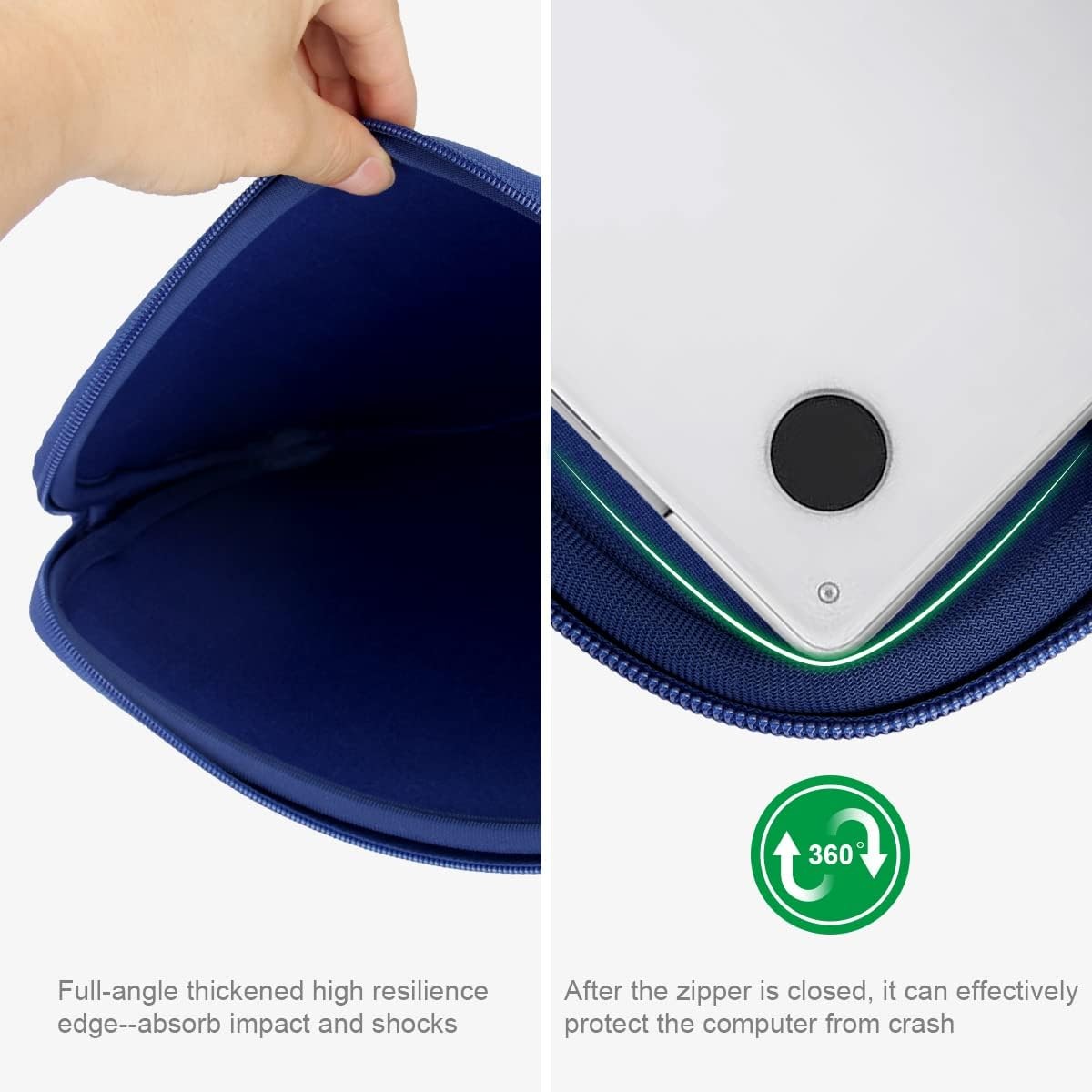 11 11.6 12 Inch Laptop Sleeve Case for MacBook Air 12, Water-Resistant Neoprene