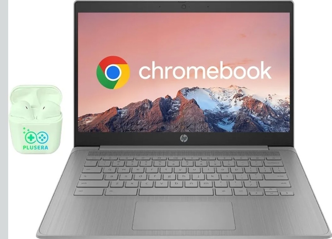 HP Chromebook 14″ Silver Laptop Chrome OS, Wi-Fi, USB, HDMI, Webcam