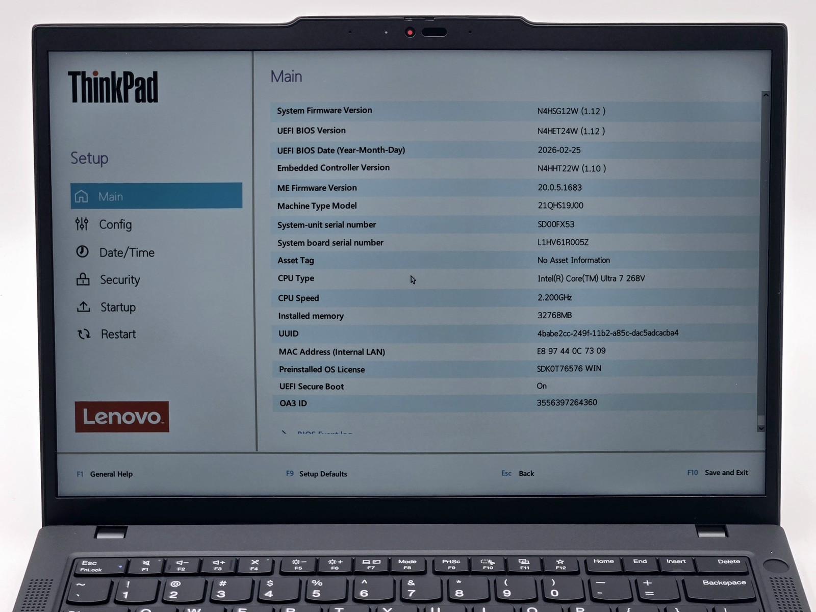 Lenovo ThinkPad T14 Gen 6 14″ WUXGA Ultra 7 268V 32GB 512GB SSD Win11 Pro Wty
