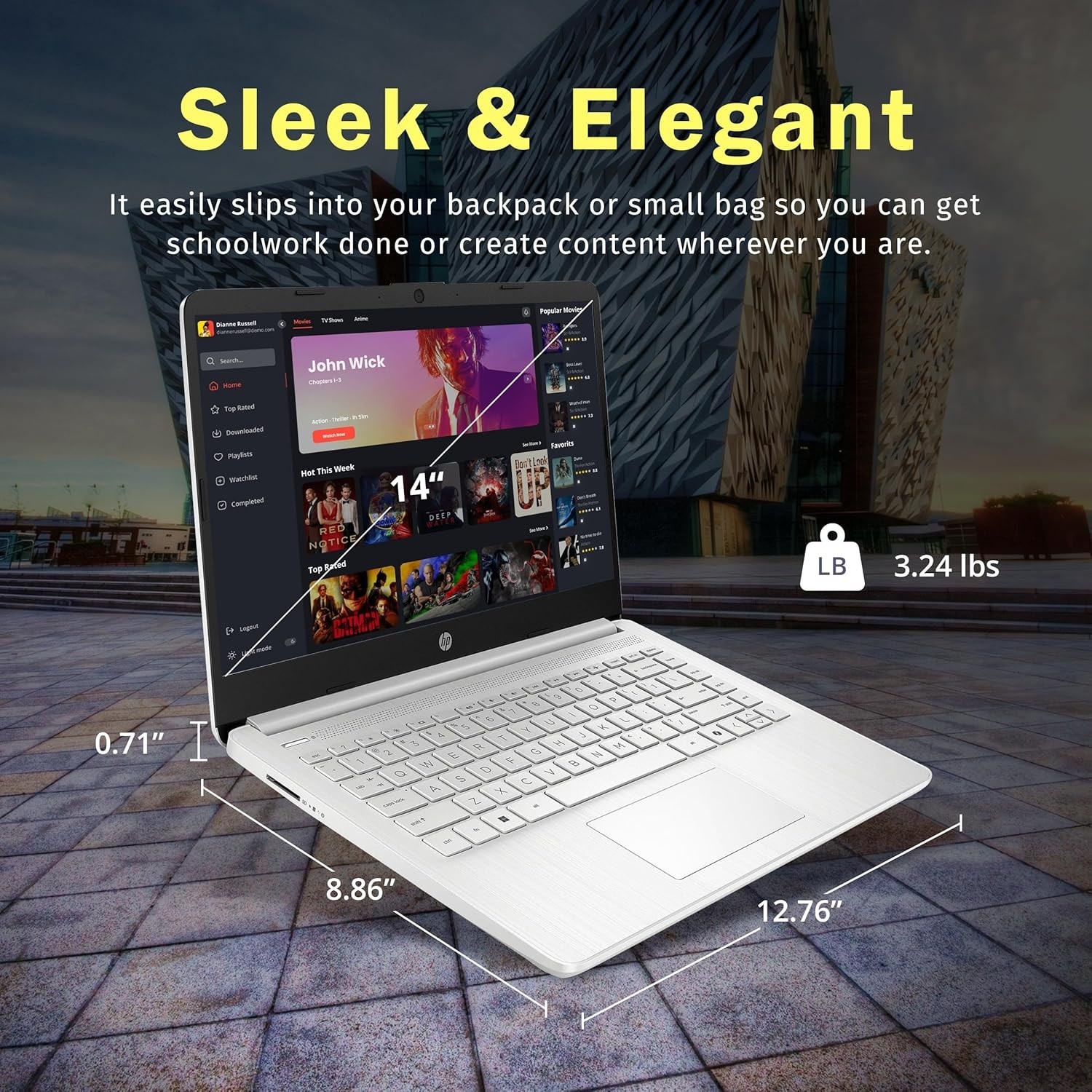 🔥 NEW🔥 HP Laptop 14 Intel 4-Core 16GB RAM & 128GB SSD W11 Pro +OFFICE Lifetime