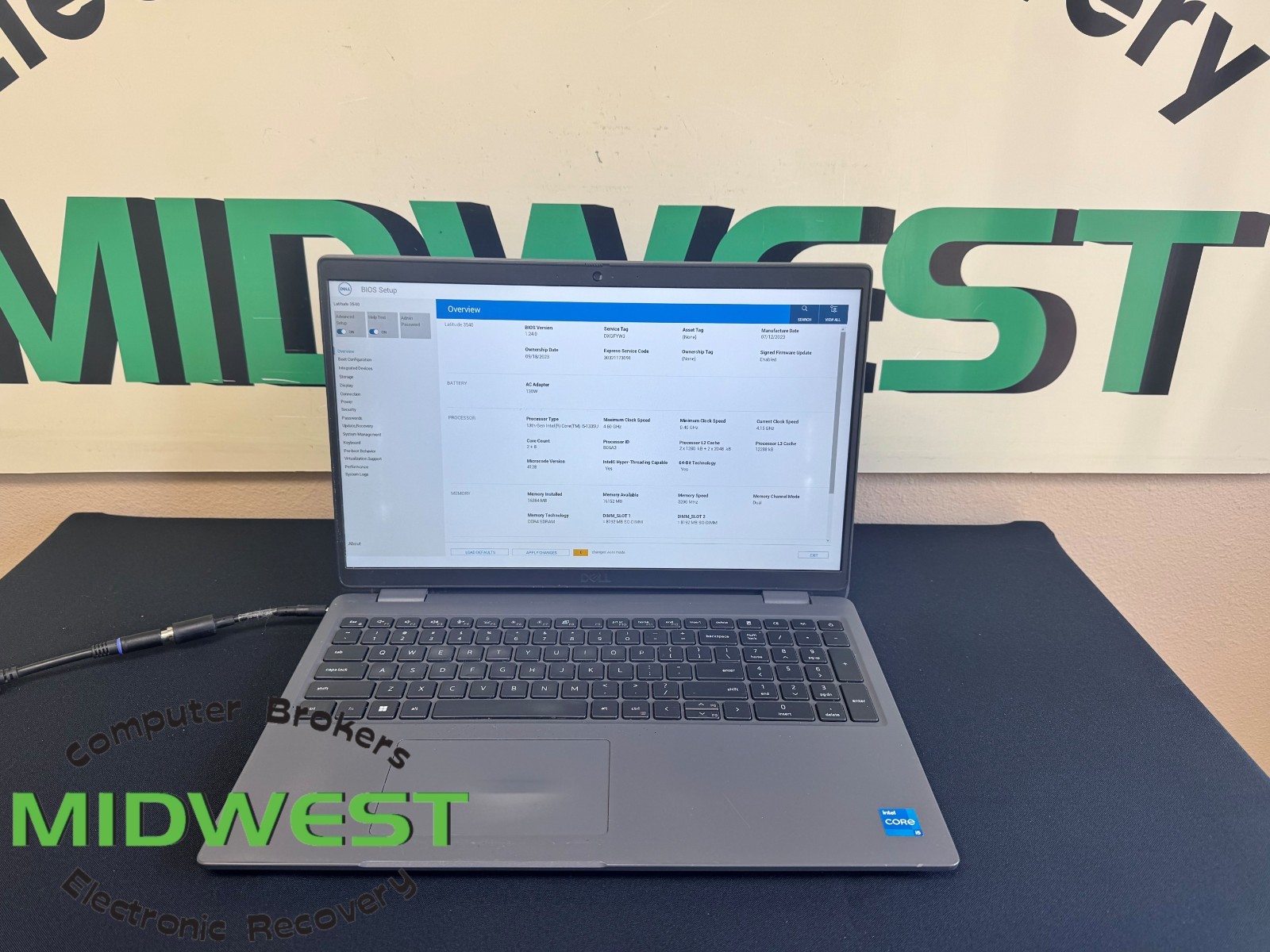 Dell Latitude 3540 i5-1335U 1.3GHz 16GB RAM (NO OS/HDD/SSD + NO Battery)