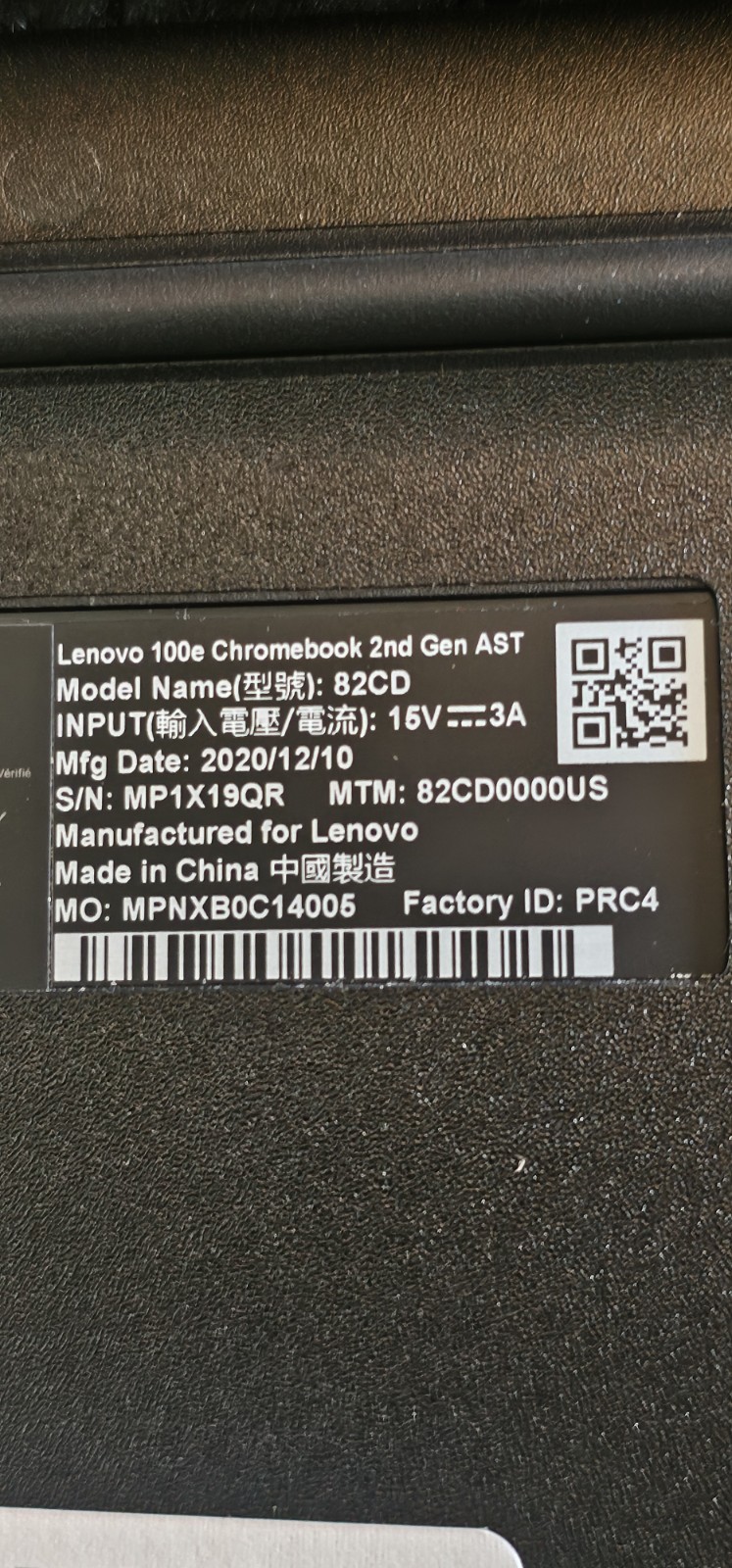 Lenovo Chromebook 100e 2nd Gen 11.6″ 4gb 32GB SSD , Black C31 w/ Charger