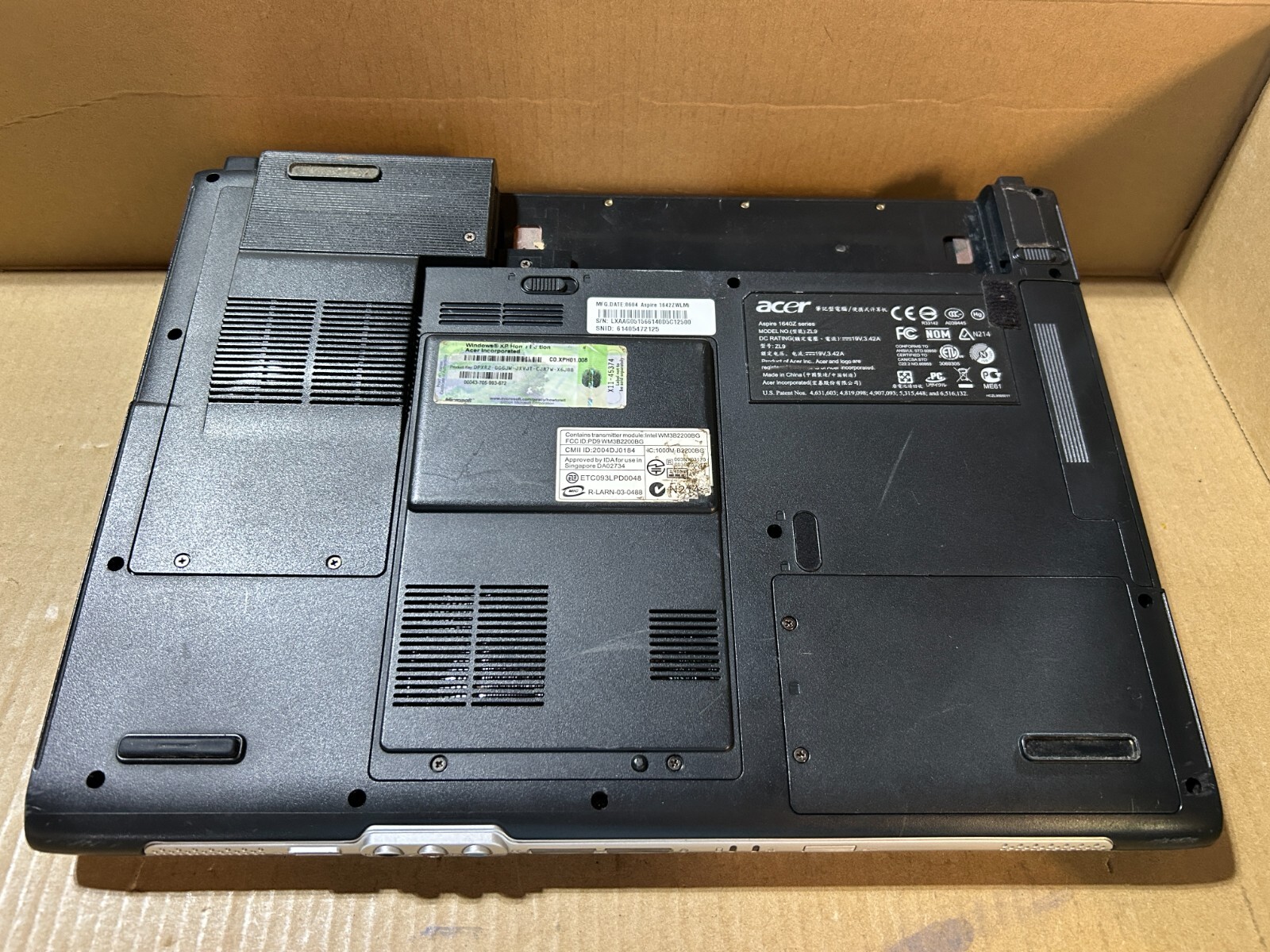 Used – Parts – Vintage – Acer Aspire 1640Z – Intel Pentium M – Centrino – 1GB