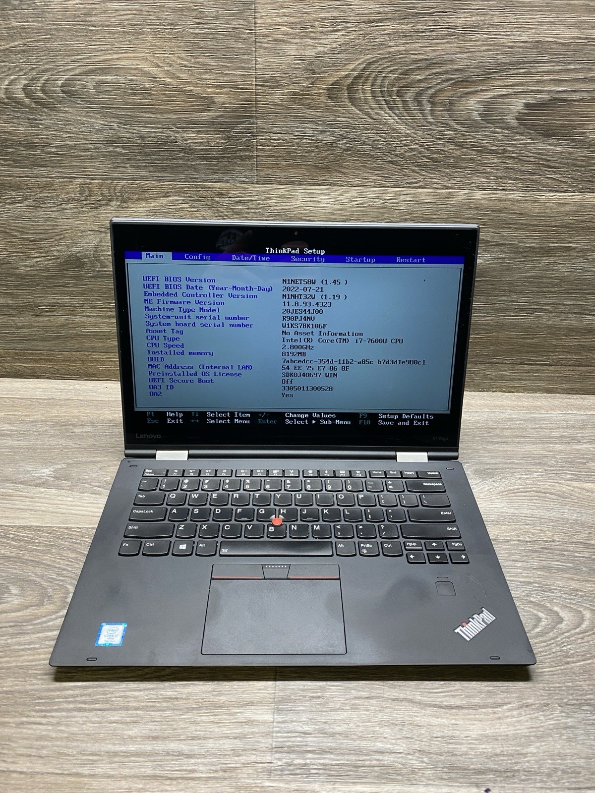 LENOVO ThinkPad X1 Yoga Gen 2 2-in-1 14″ QHD Touch I7-7600U 256GB 8GB laptop