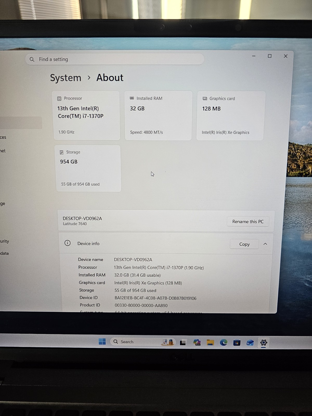 Dell Latitude 7640 16″ i7-1370P 14-Core 32GB RAM 1TB NVMe SSD Win 11 Pro Laptop