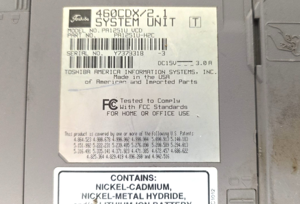 Toshiba Satellite Pro 460CDX | Vintage Laptop |No HDD| PR1251U VCD| Parts/Repair
