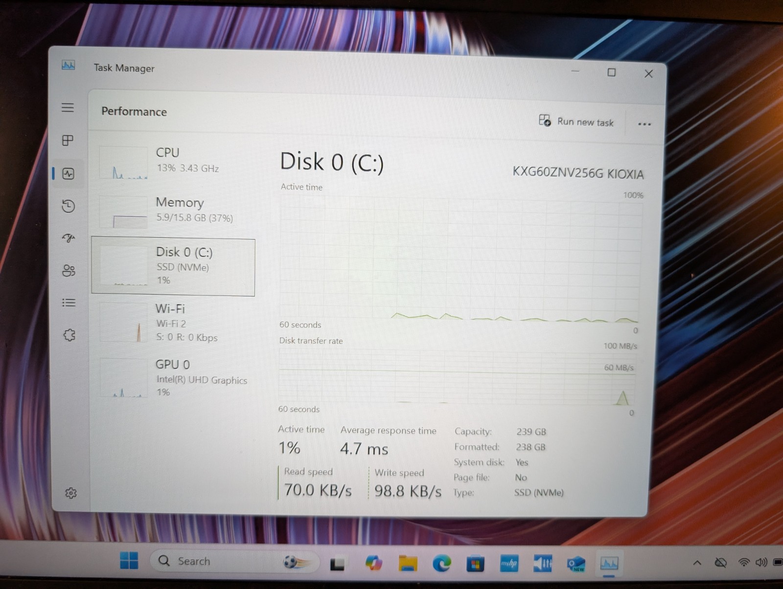 HP Elitebook 840 G7 i7 Intel 16GB 256GB SSD Touchscreen Excellent Condition