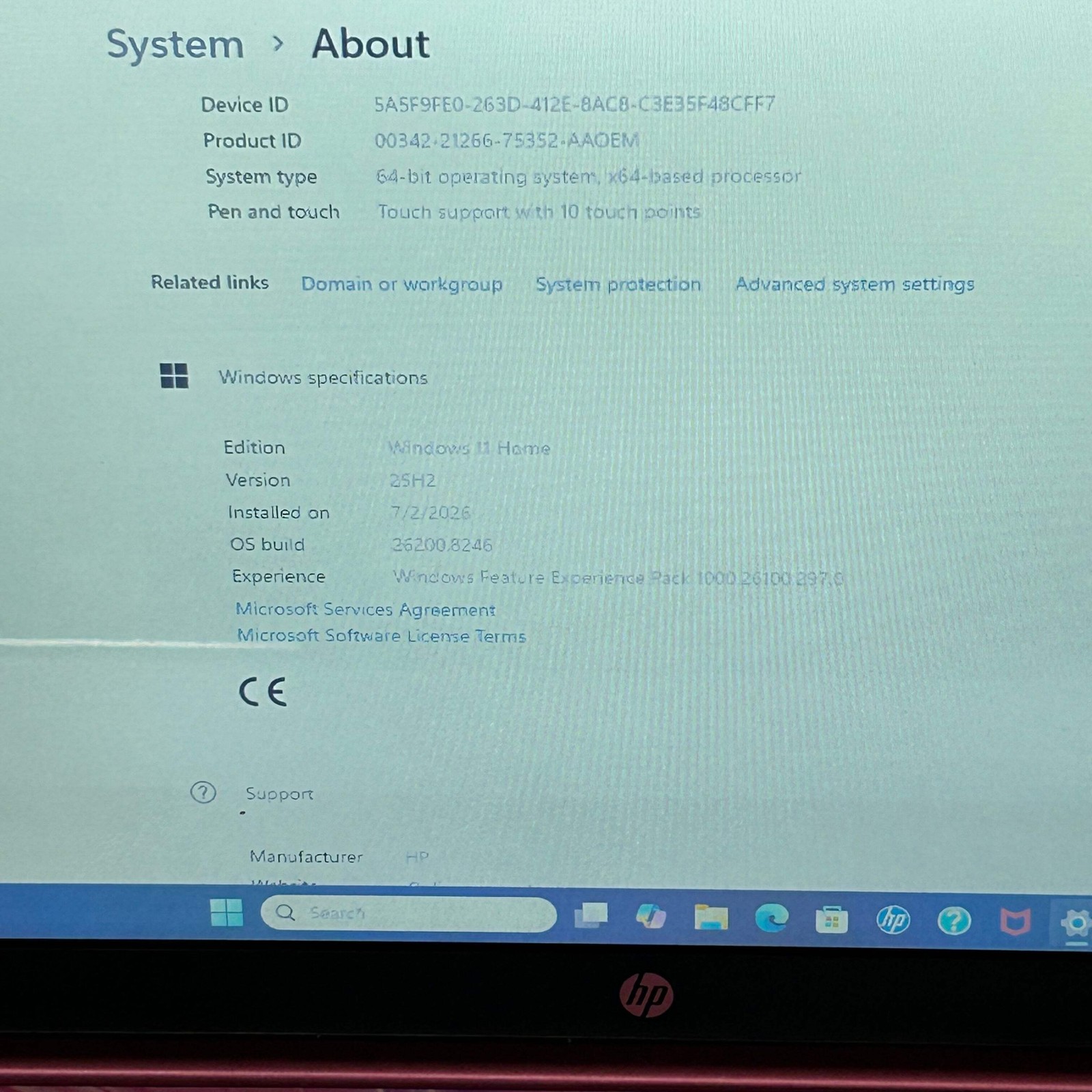 HP 15-FD0229DS 15.6″ Laptop Intel N200, 8GB RAM, 256GB SSD, w/ Charger