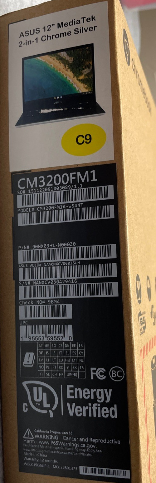 ASUS CM3200FM1A-WS44T 12″ WUXGA Touchscreen MediaTek 8192 2.2GHz Qualcomm NEW