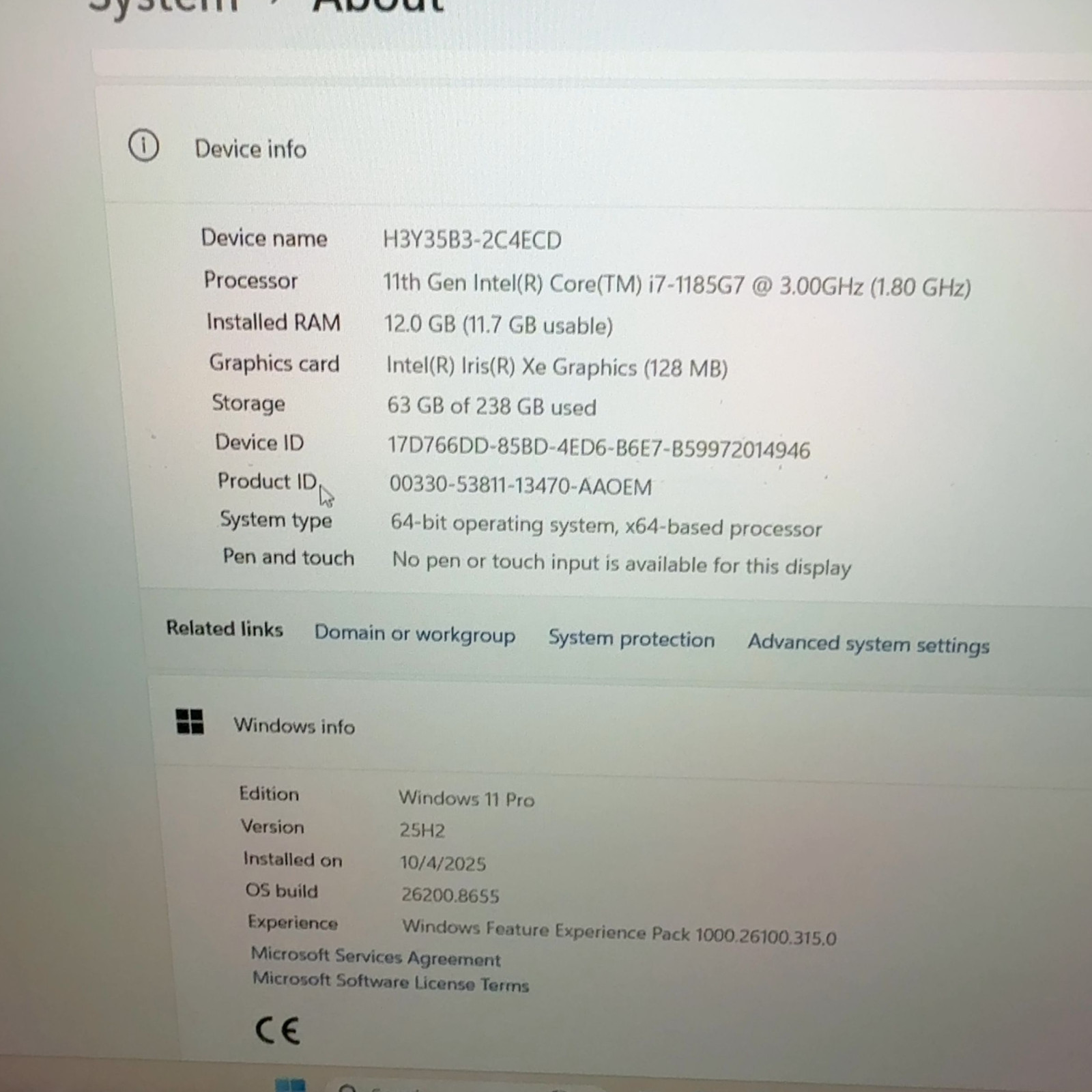 Dell Latitude 5520 15.6″Core i7-1185G7 12GB RAM 256GB SSD Win 11