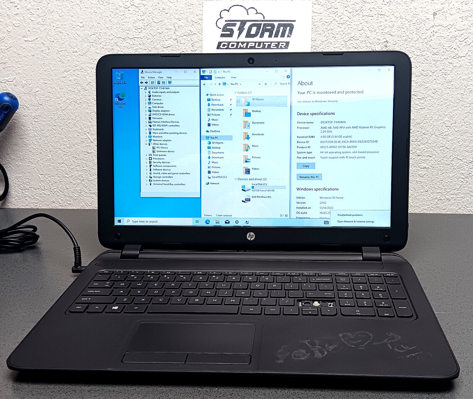 HP 15-1387wm 4GB 500GB HDD 15.6″ Touchscreen Laptop N5Y09UA
