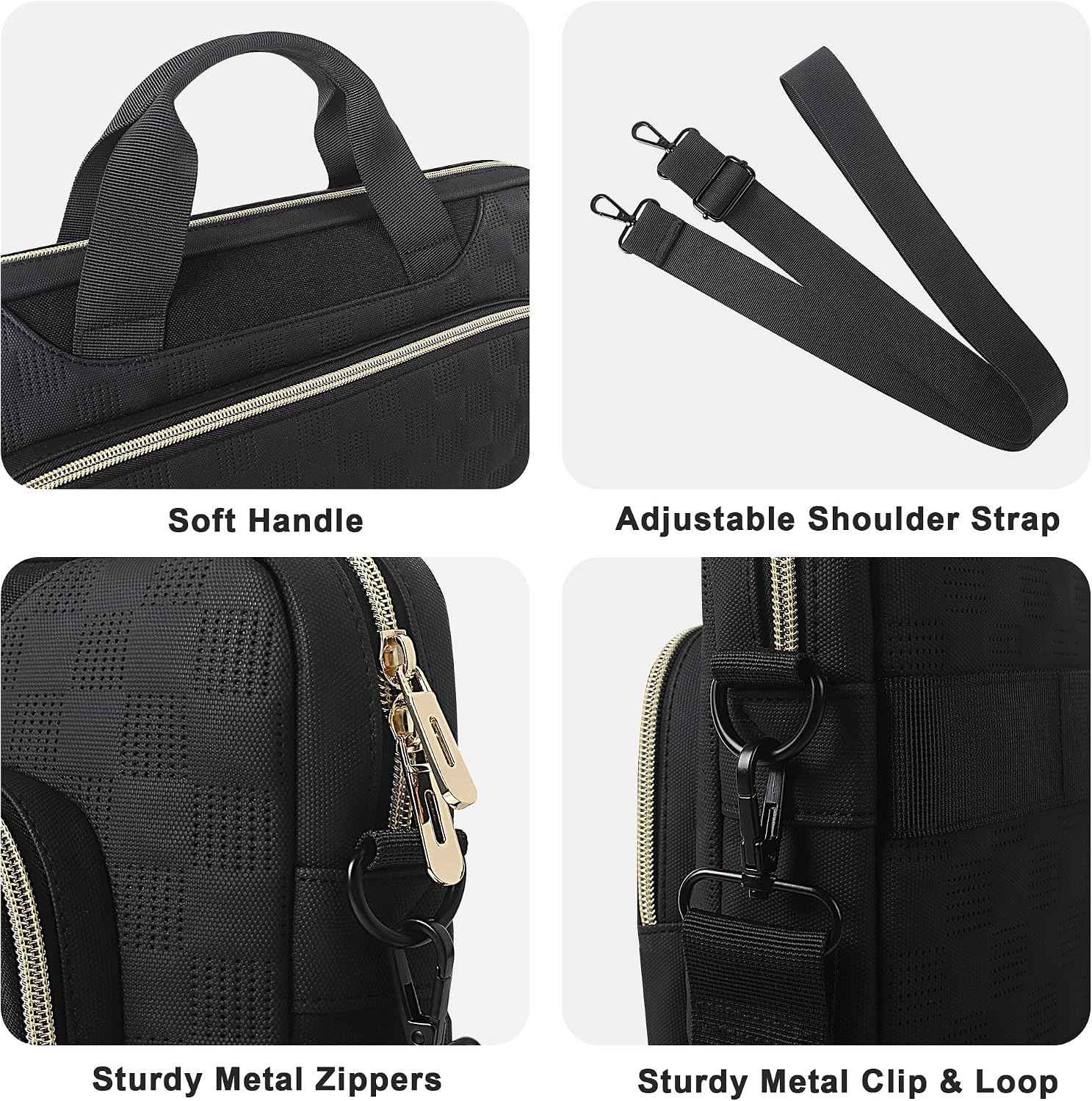 Waterproof Messenger Shoulder Bag for 17-17.3 Inch Laptops, Business Briefcase B