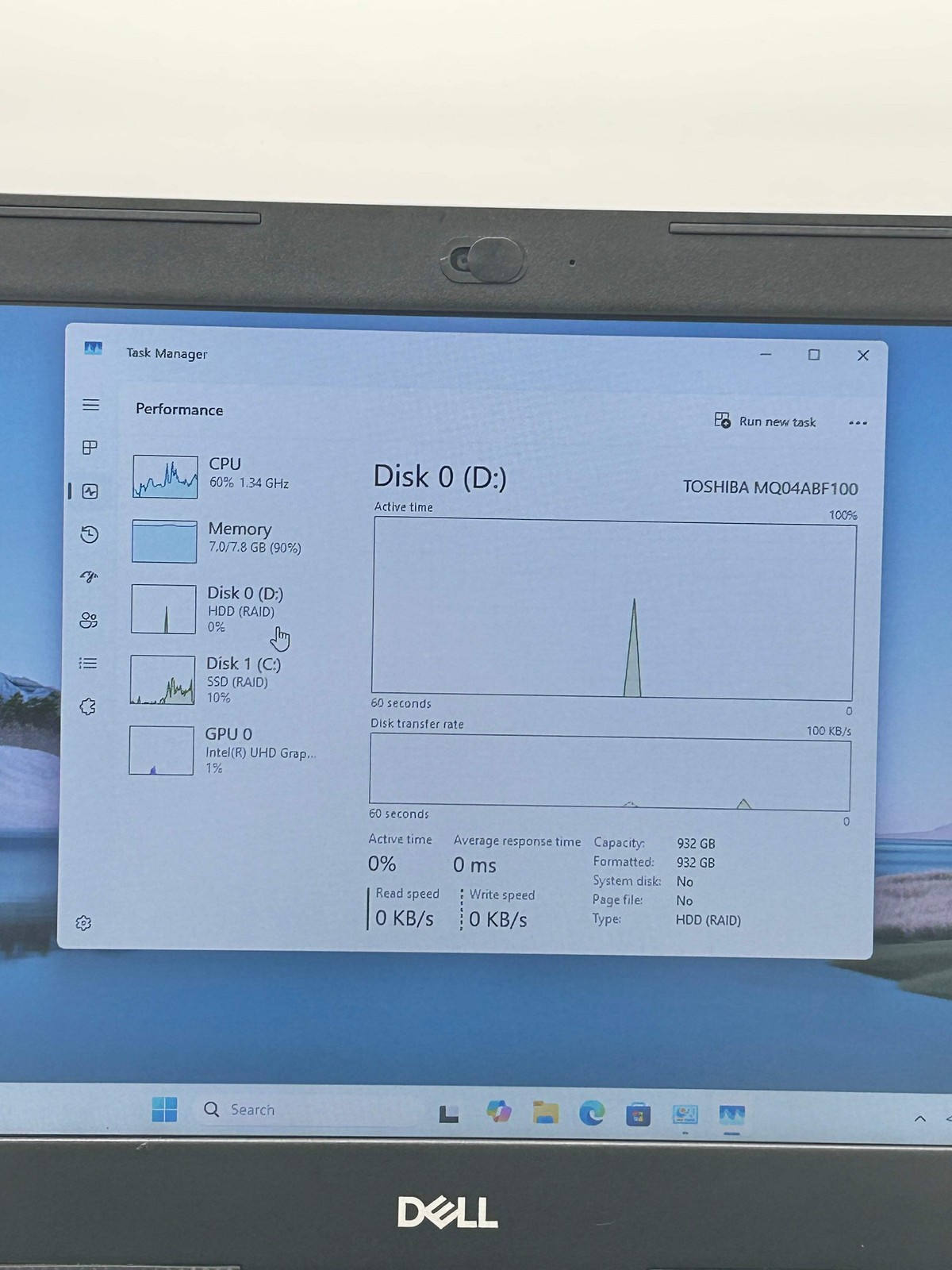 2020 Dell Inspiron 3493 14″ i5-1035G1 8GB RAM 1TB HDD + 256GB SSD