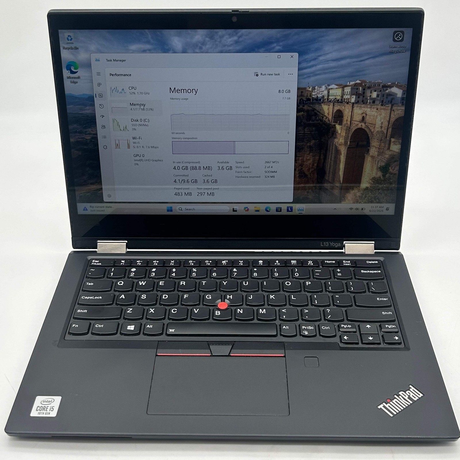 Lenovo ThinkPad L13 Yoga 13.3″ |Core i5 |10th Gen| 8GB RAM| 256GB|