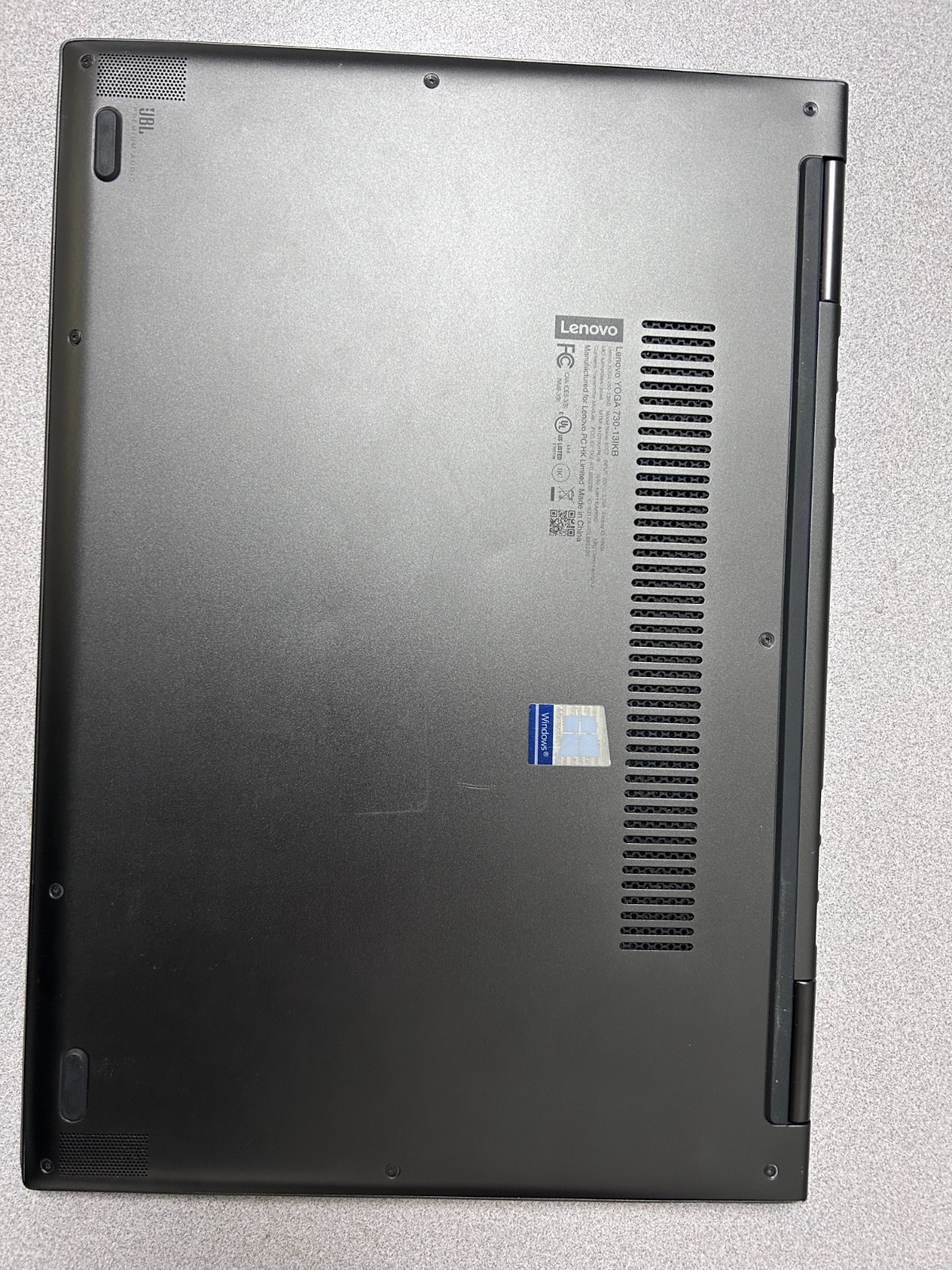 Lenovo Yoga 730-13IKB 13.3″ 256 SSD, i5 8th Gen, 1.60 GHz, 8 GB Read Desc