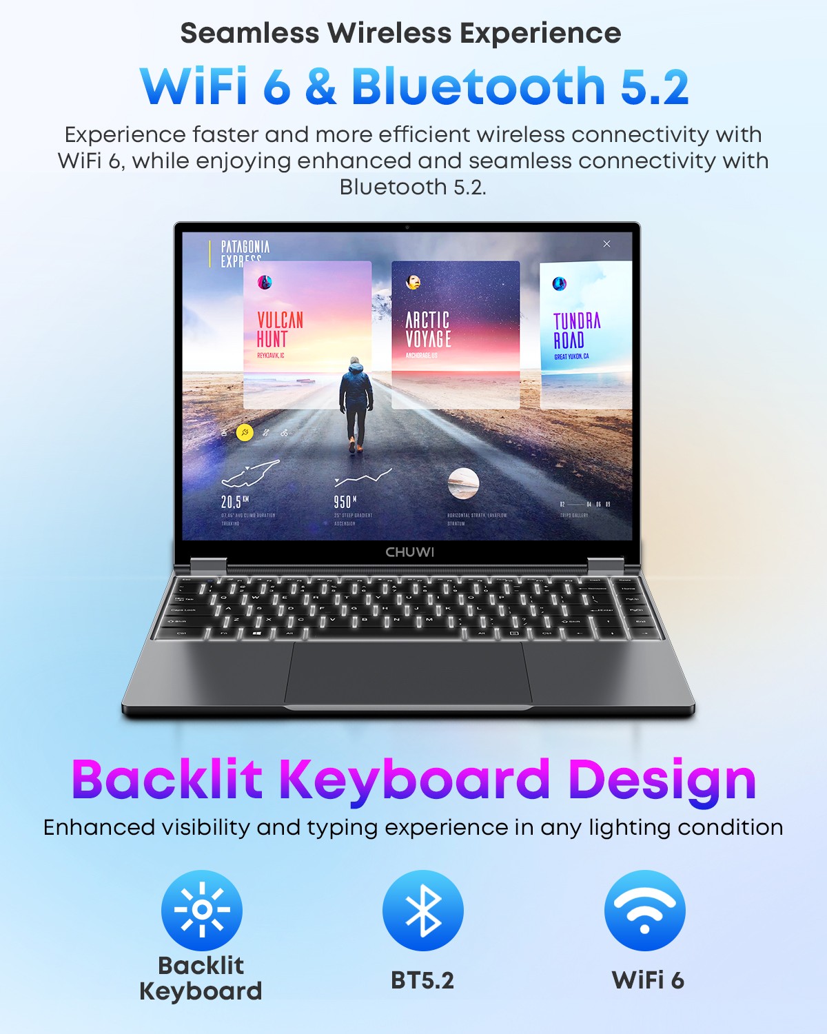 CHUWI 2-in-1 Laptop Freebook 13.4 inch TouchScreen Intel N150 16GB/512GB Win 11
