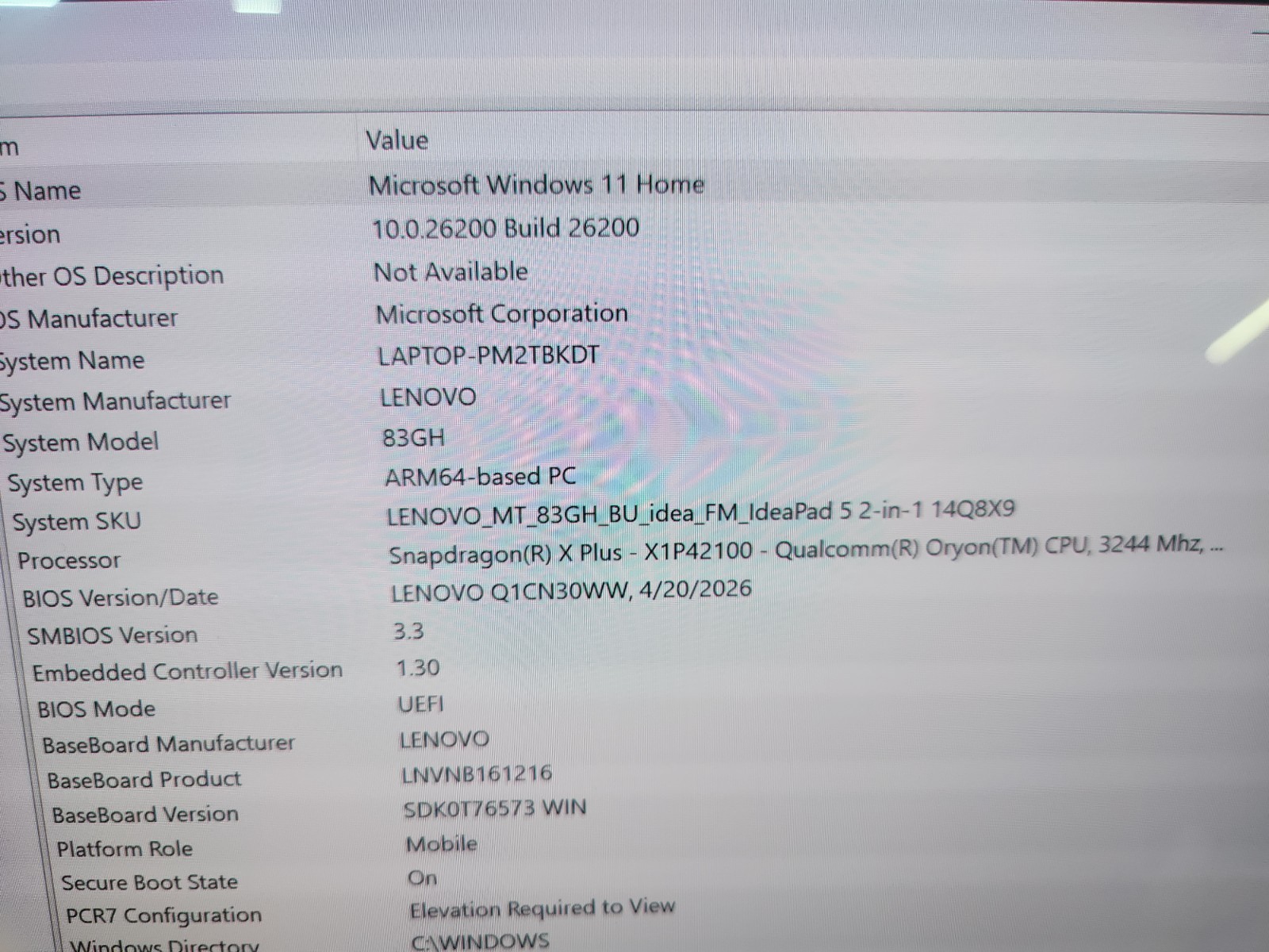 Lenovo IdeaPad 5 2-in-1 “14 Laptop Snapdragon X Plus 3.2GHz 16GB RAM 512GB SSD