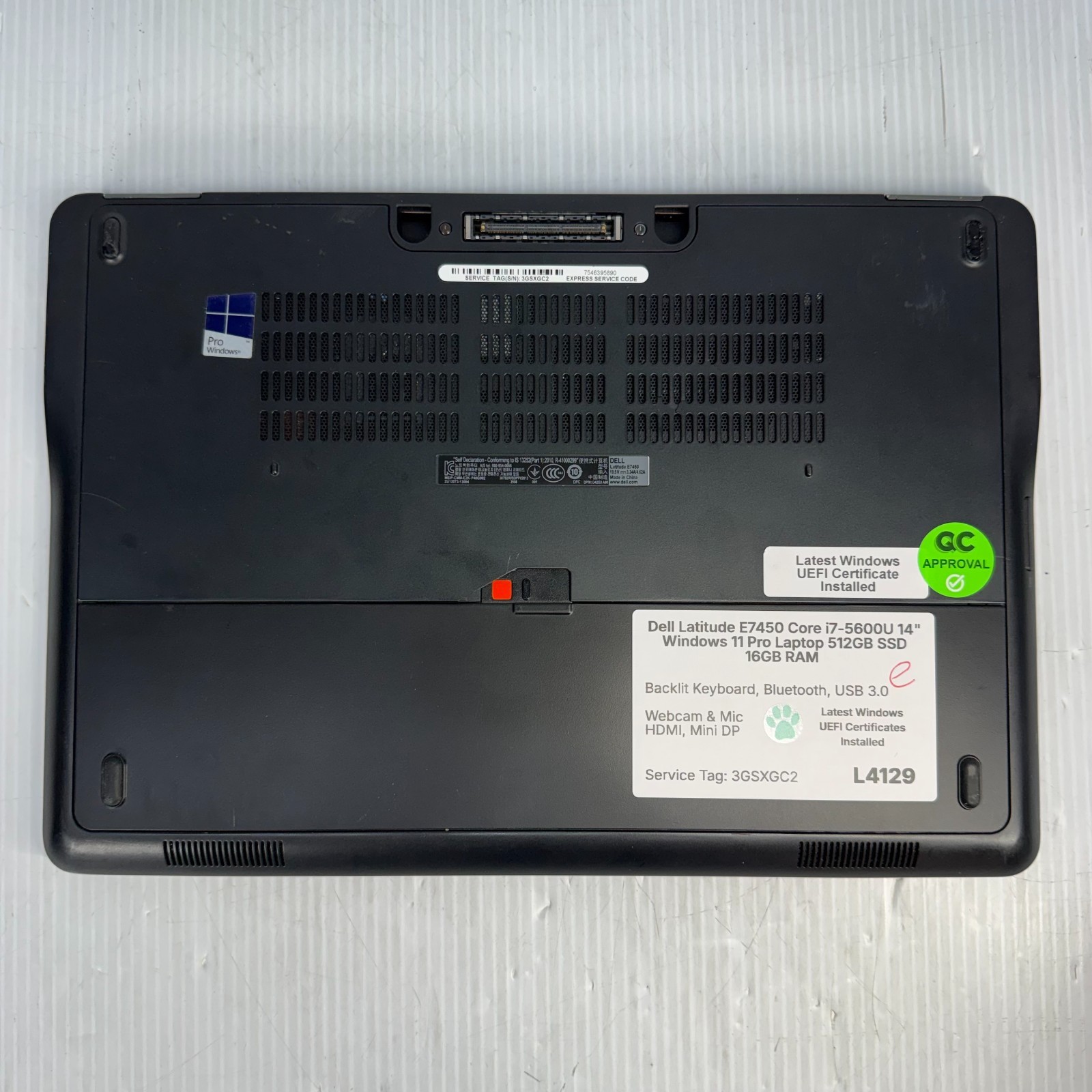 Dell Latitude E7450 i7-5600U 14″ Windows 11 Pro Laptop 512GB SSD 16GB *SEE PICS